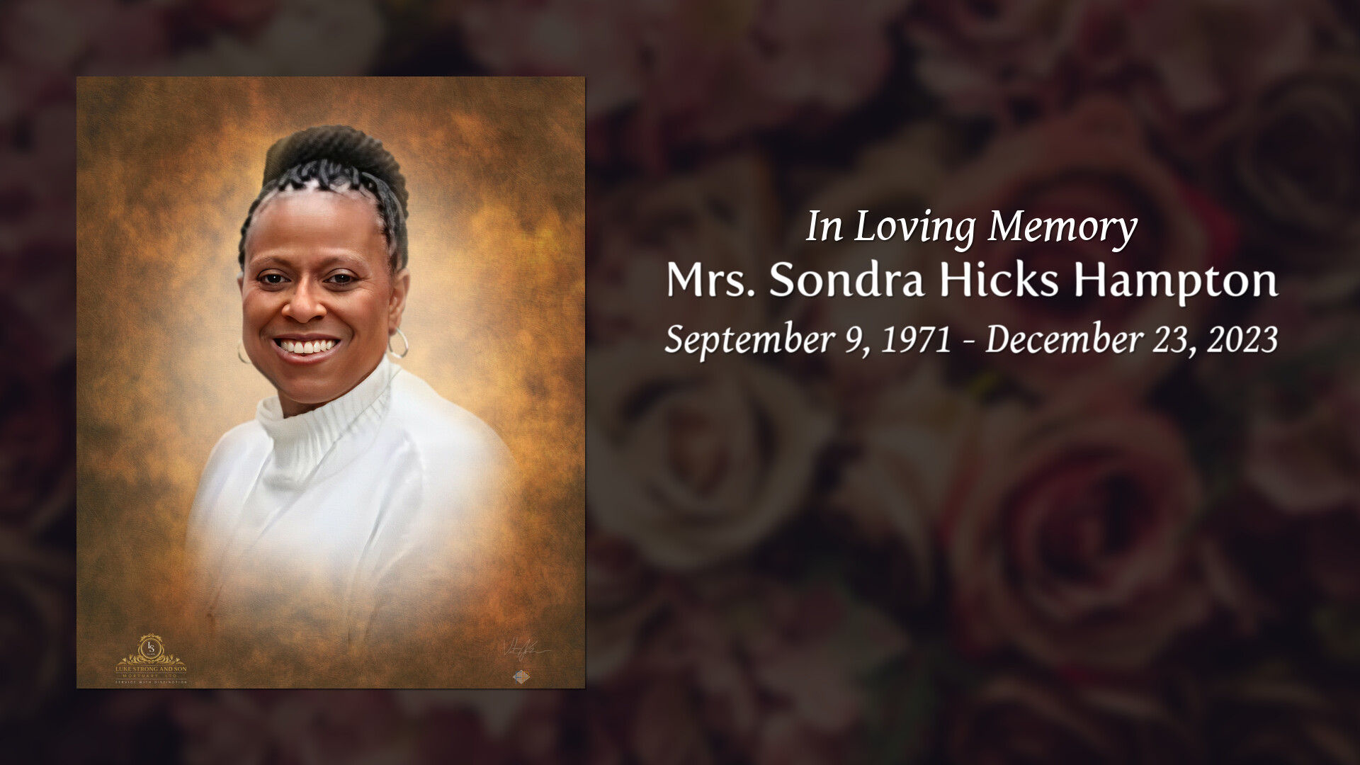Mrs sondra hicks hampton tribute video