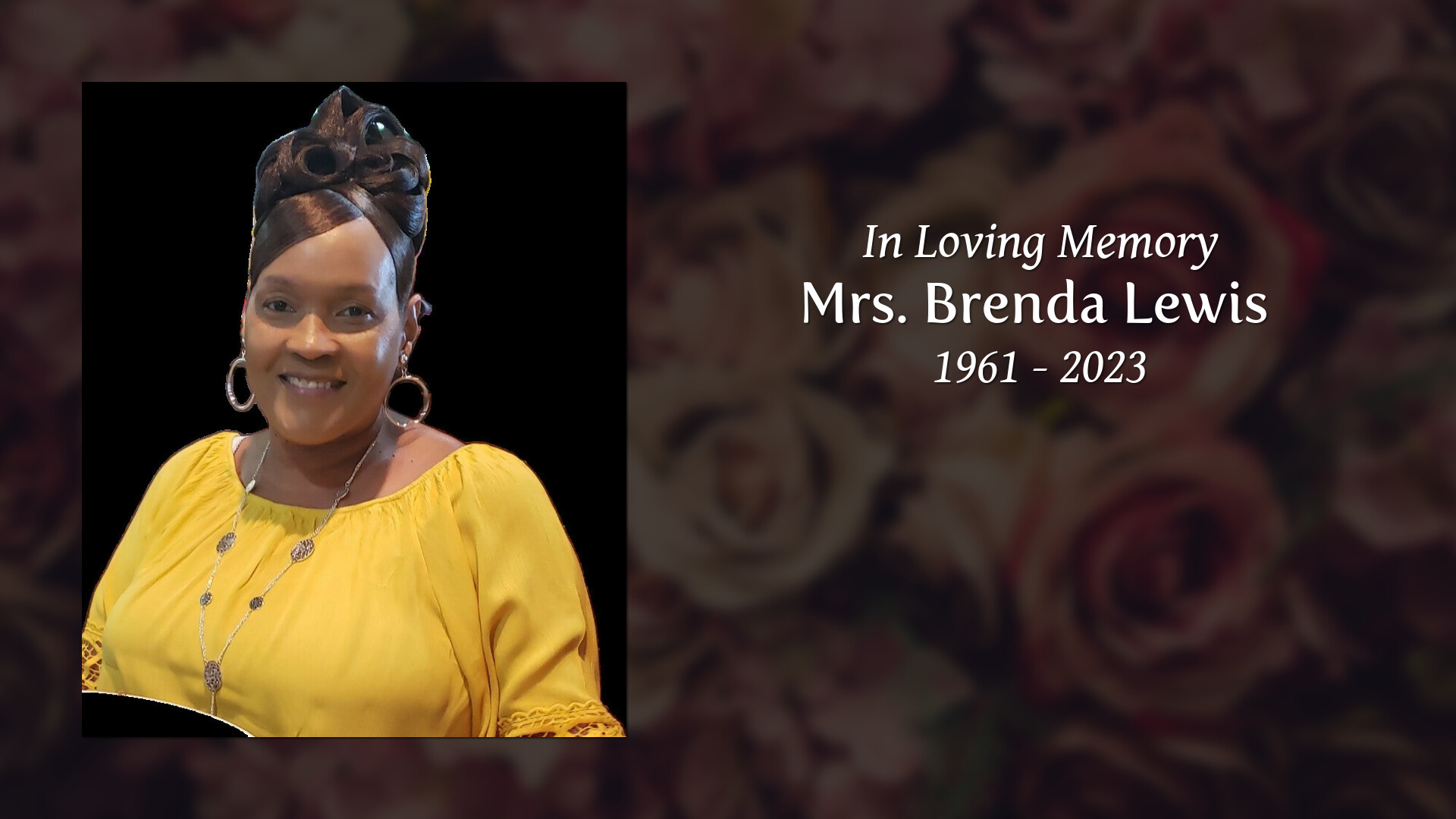 Mrs. Brenda Lewis Tribute Video