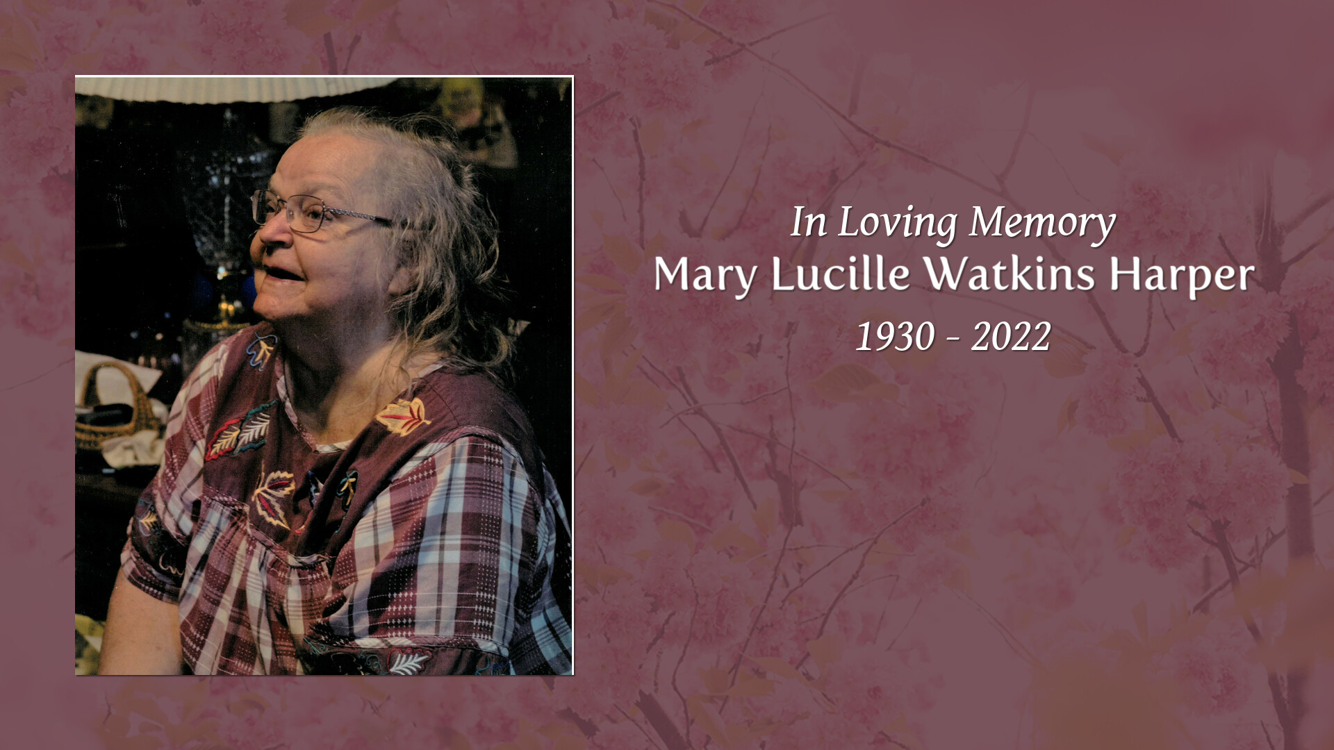 Mary Lucille Watkins Harper Tribute Video