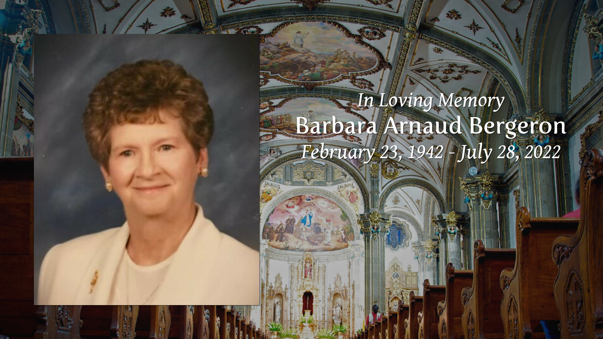 Barbara Arnaud Bergeron Tribute Video