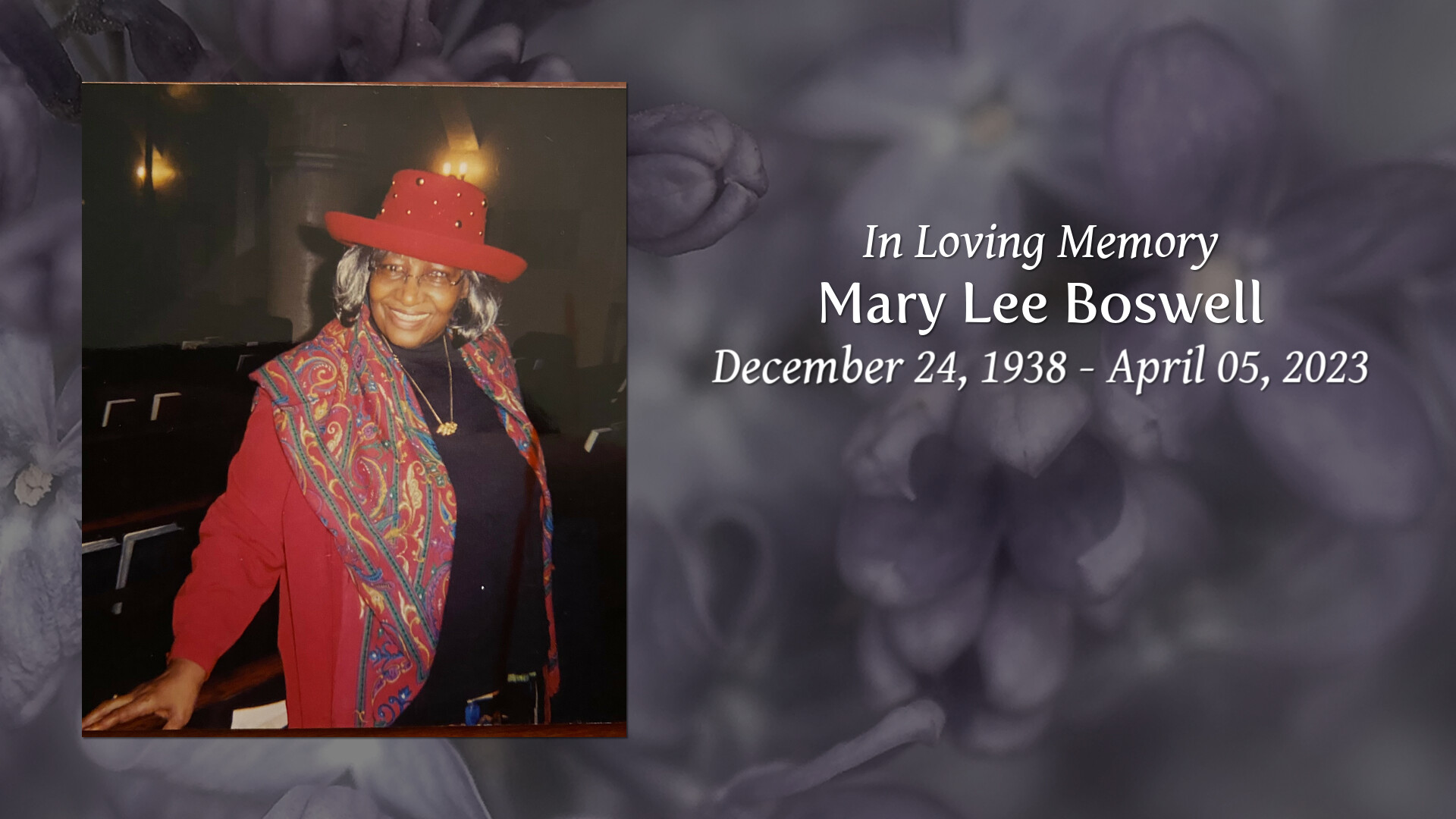 Mary Lee Boswell Tribute Video