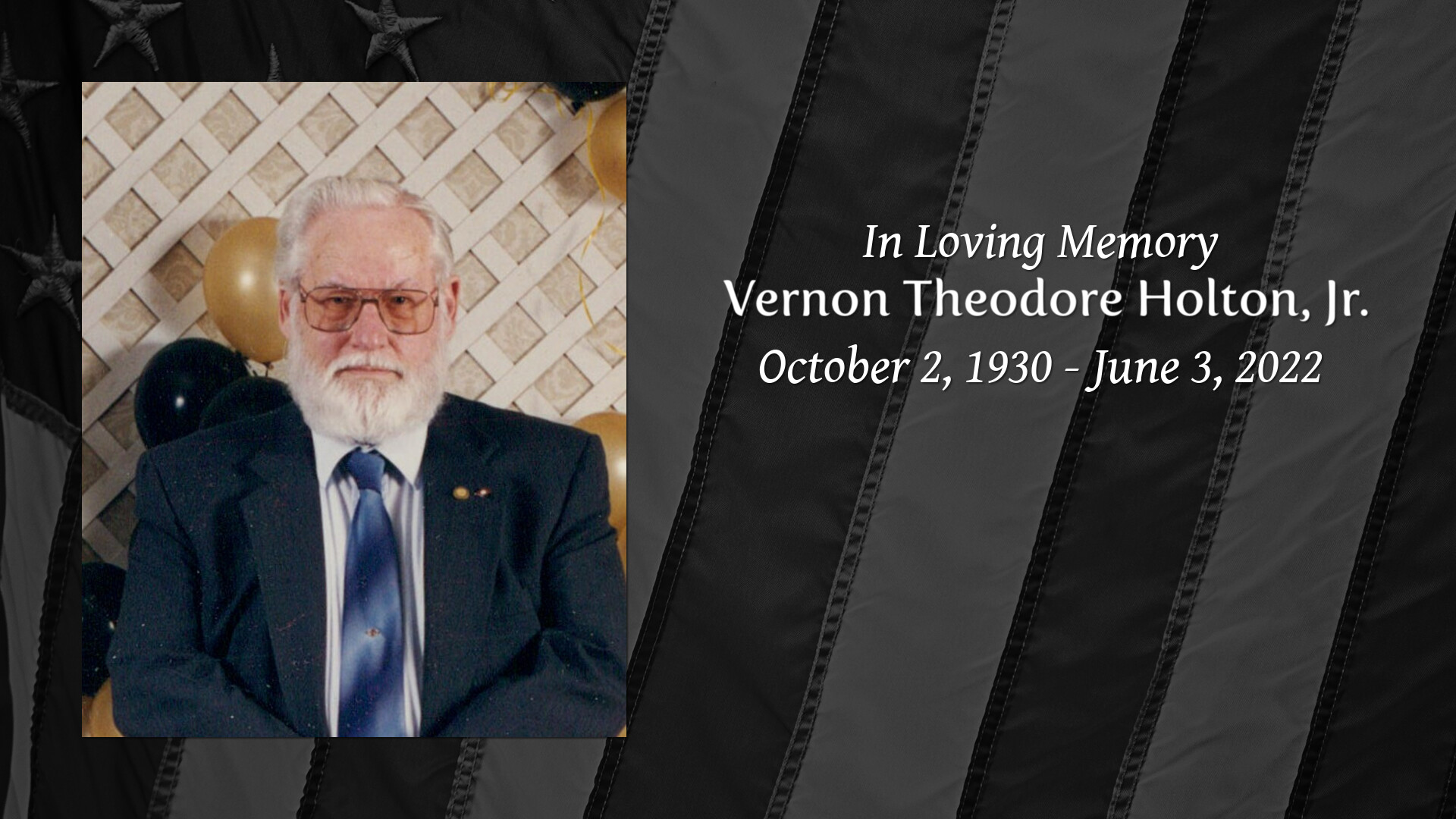 Vernon Theodore Holton, Jr. Tribute Video