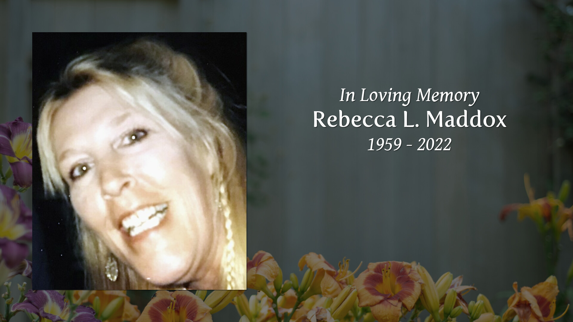 Rebecca L. Maddox Tribute Video