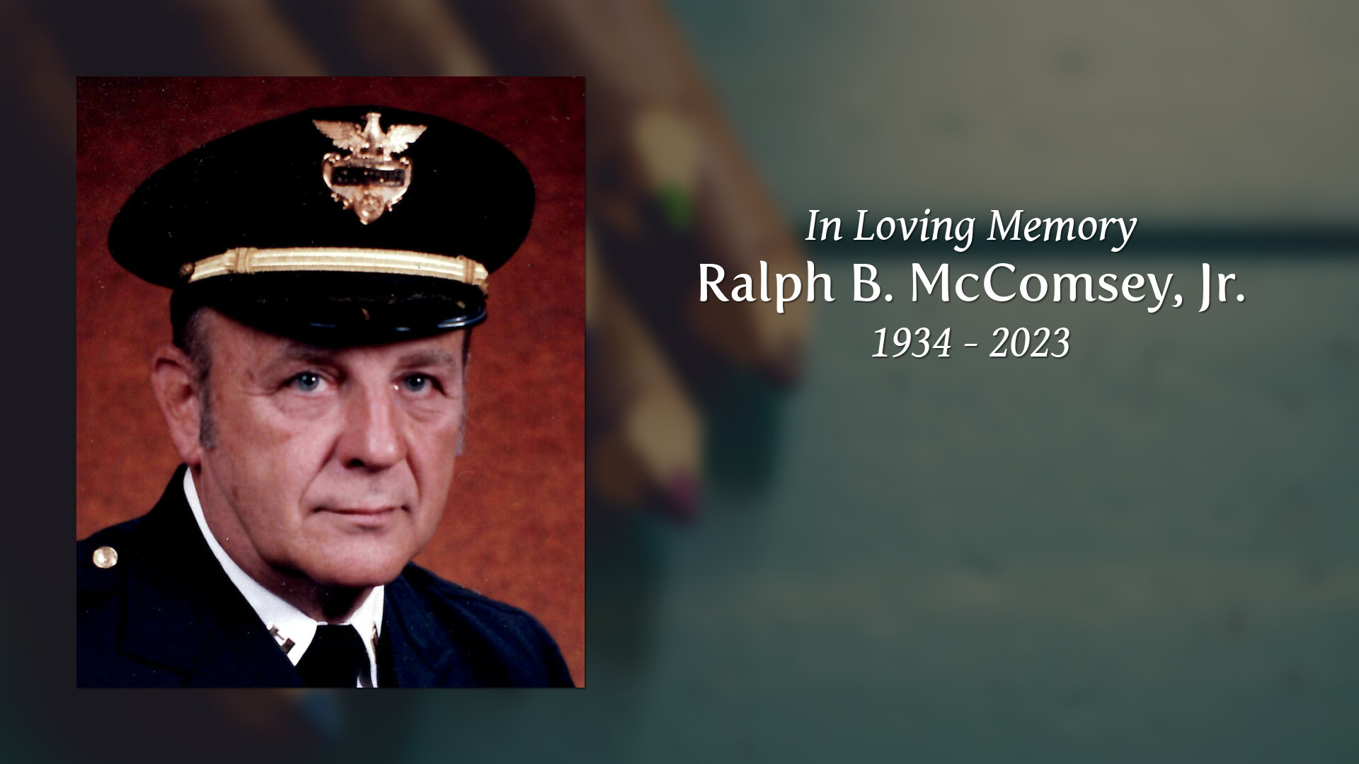 Ralph b mccomsey jr tribute video