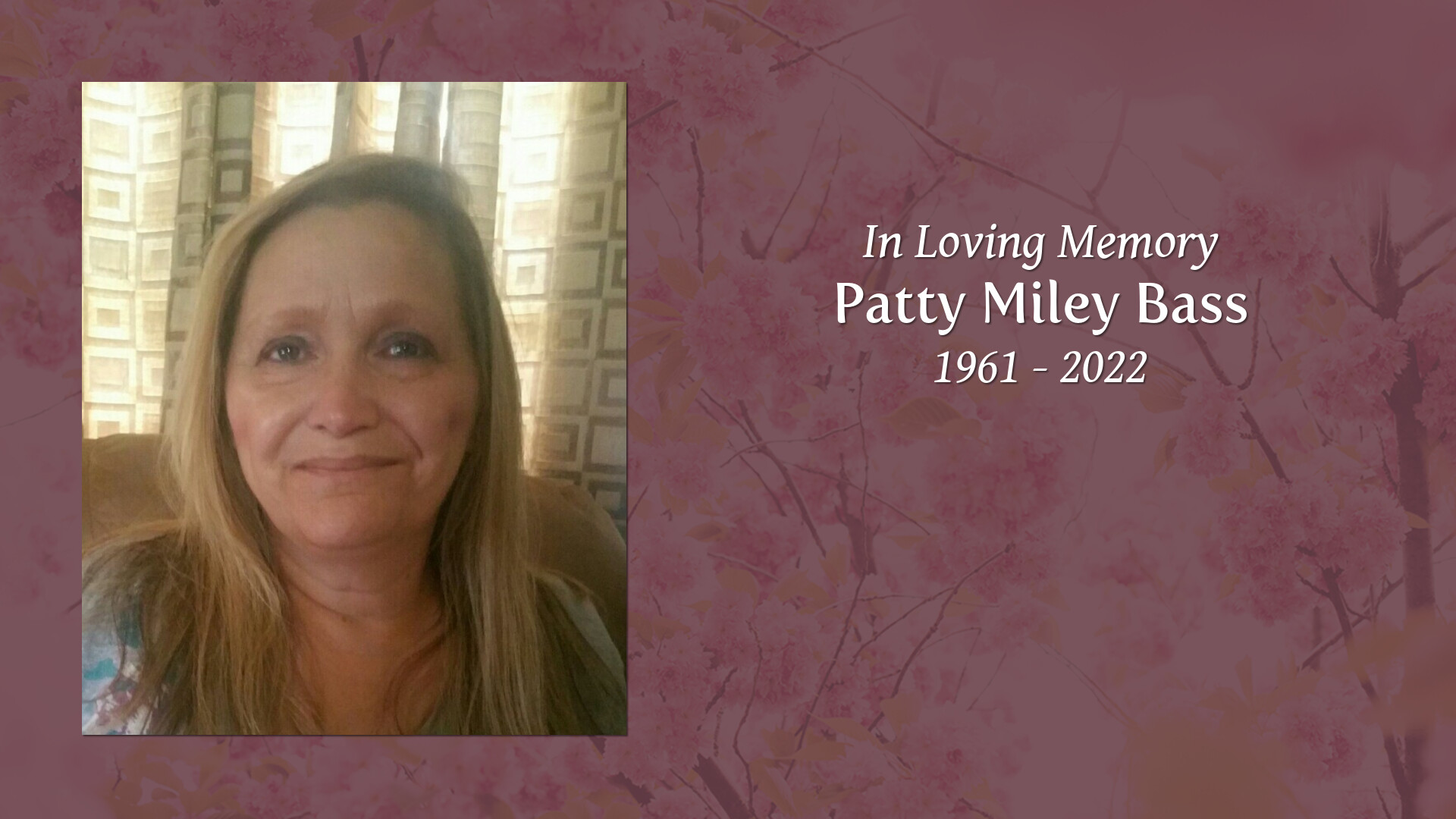 Patty Miley Bass - Tribute Video