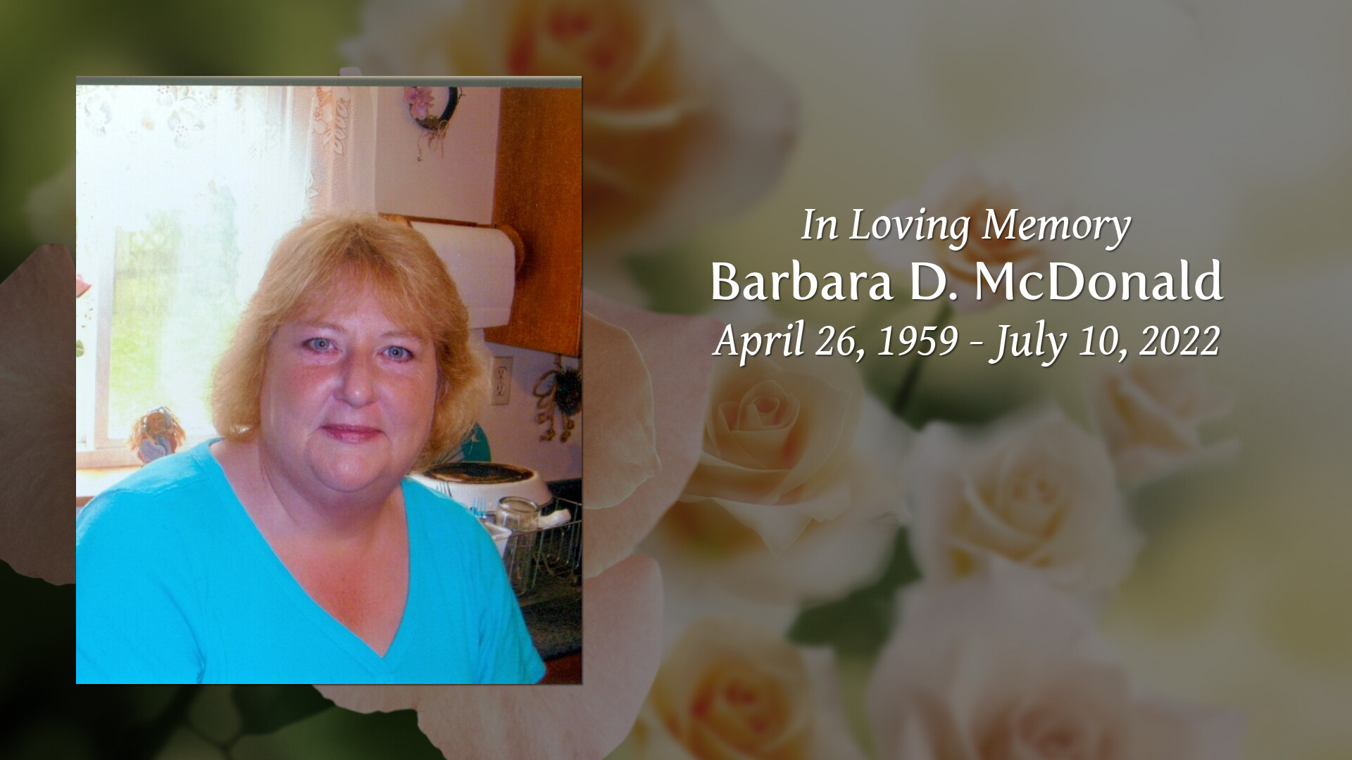 Barbara D. McDonald - Tribute Video