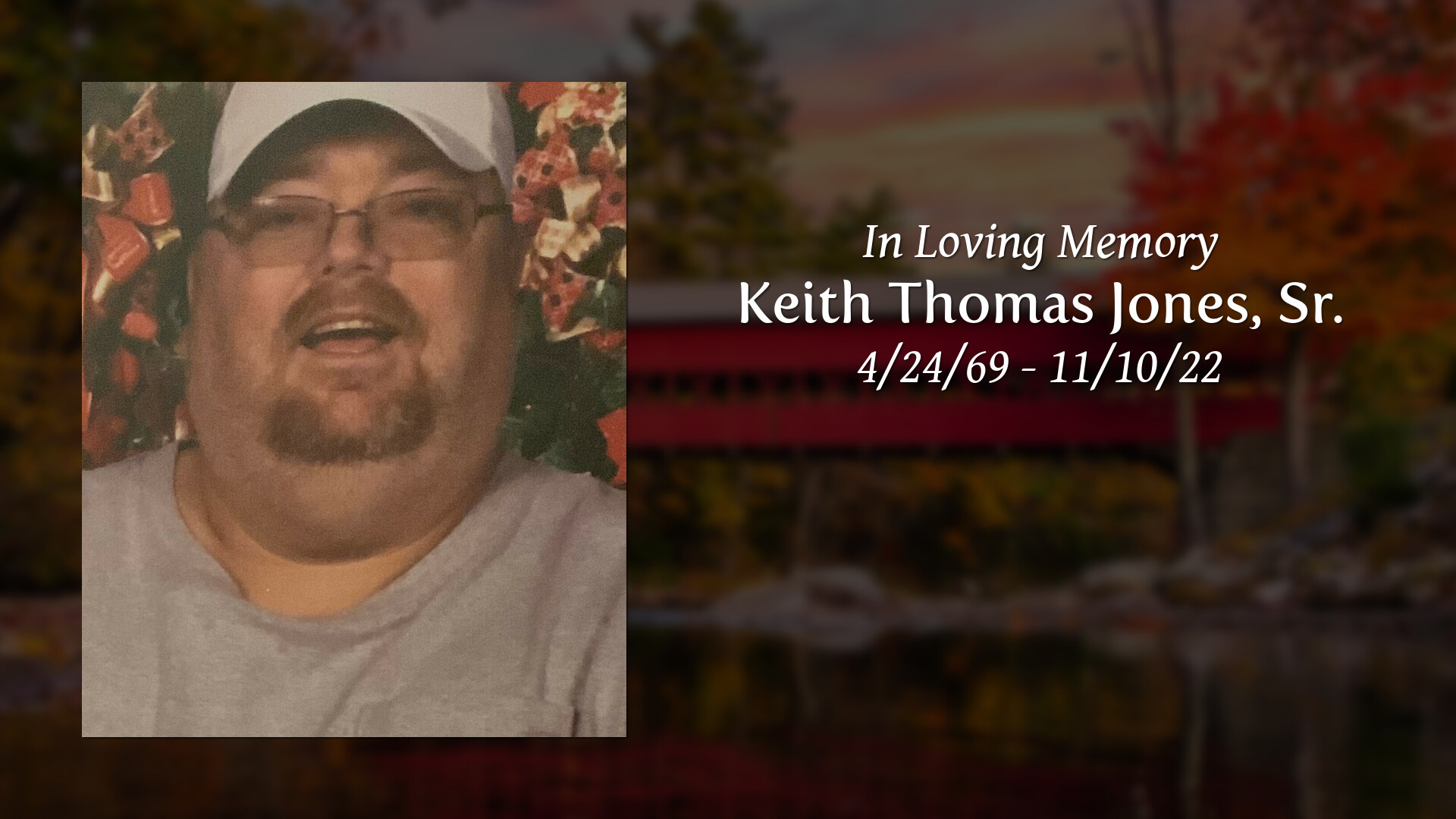 Keith Thomas Jones, Sr. Tribute Video