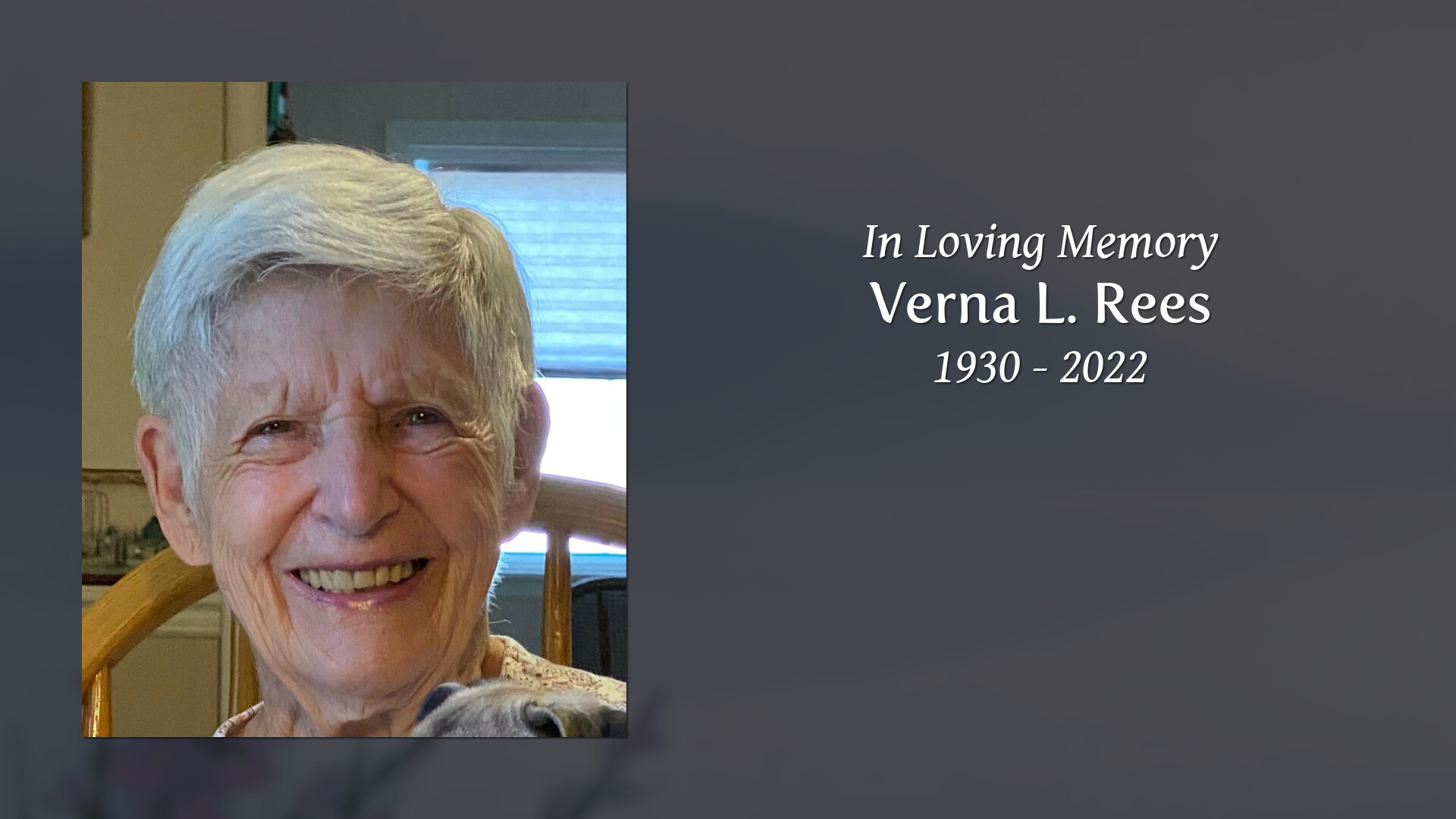 Verna L. Rees - Tribute Video