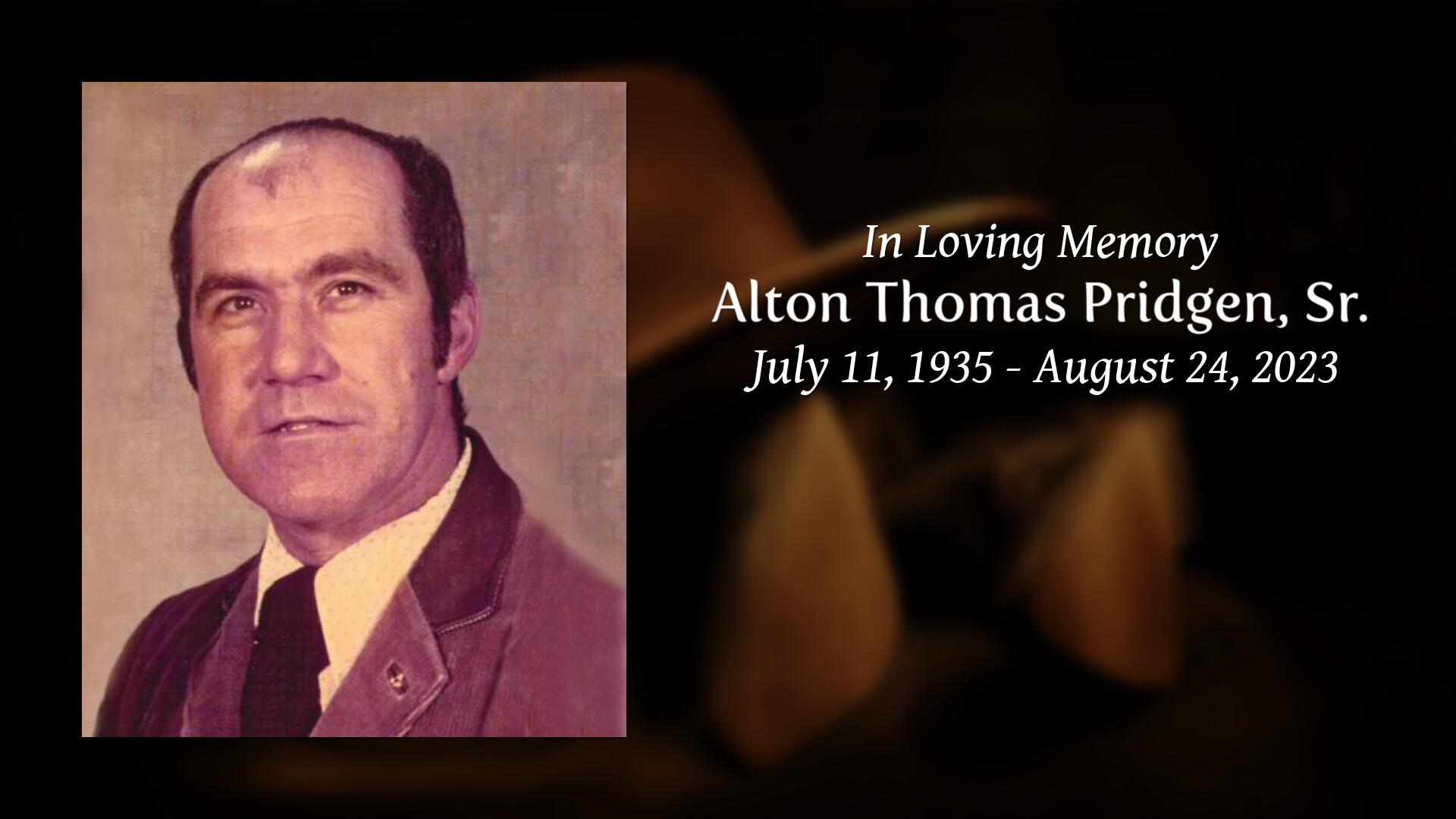 Alton Thomas Pridgen, Sr. Tribute Video