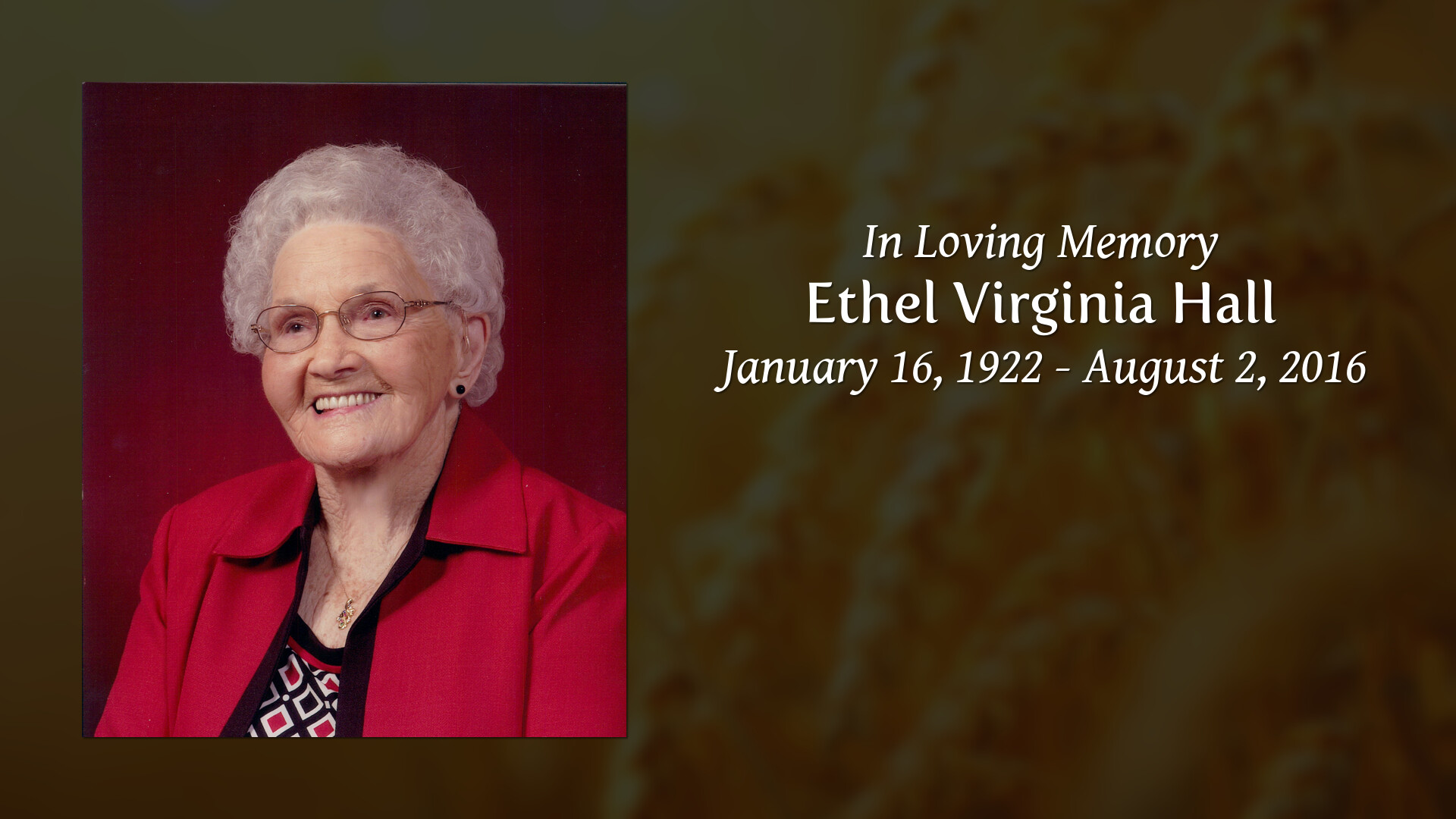 Ethel Virginia Hall Tribute Video