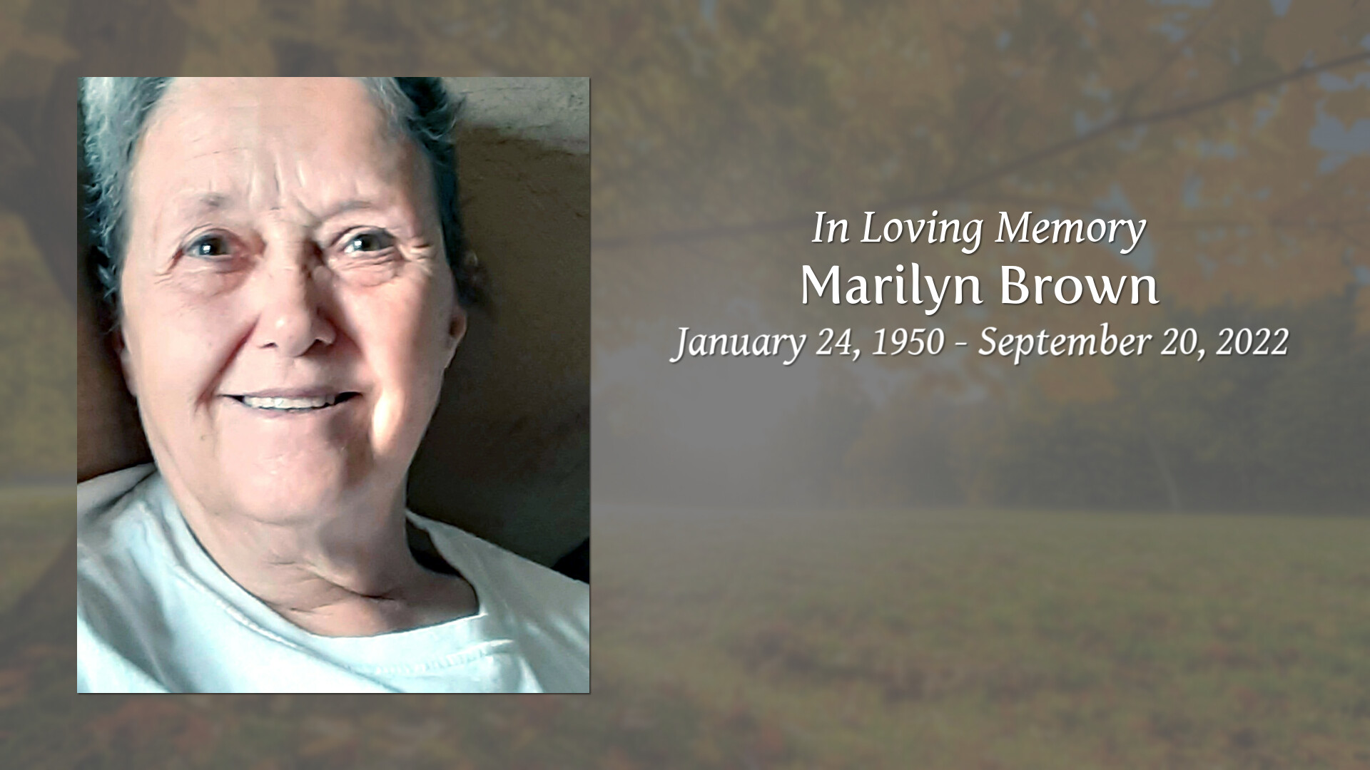 Marilyn Brown Tribute Video