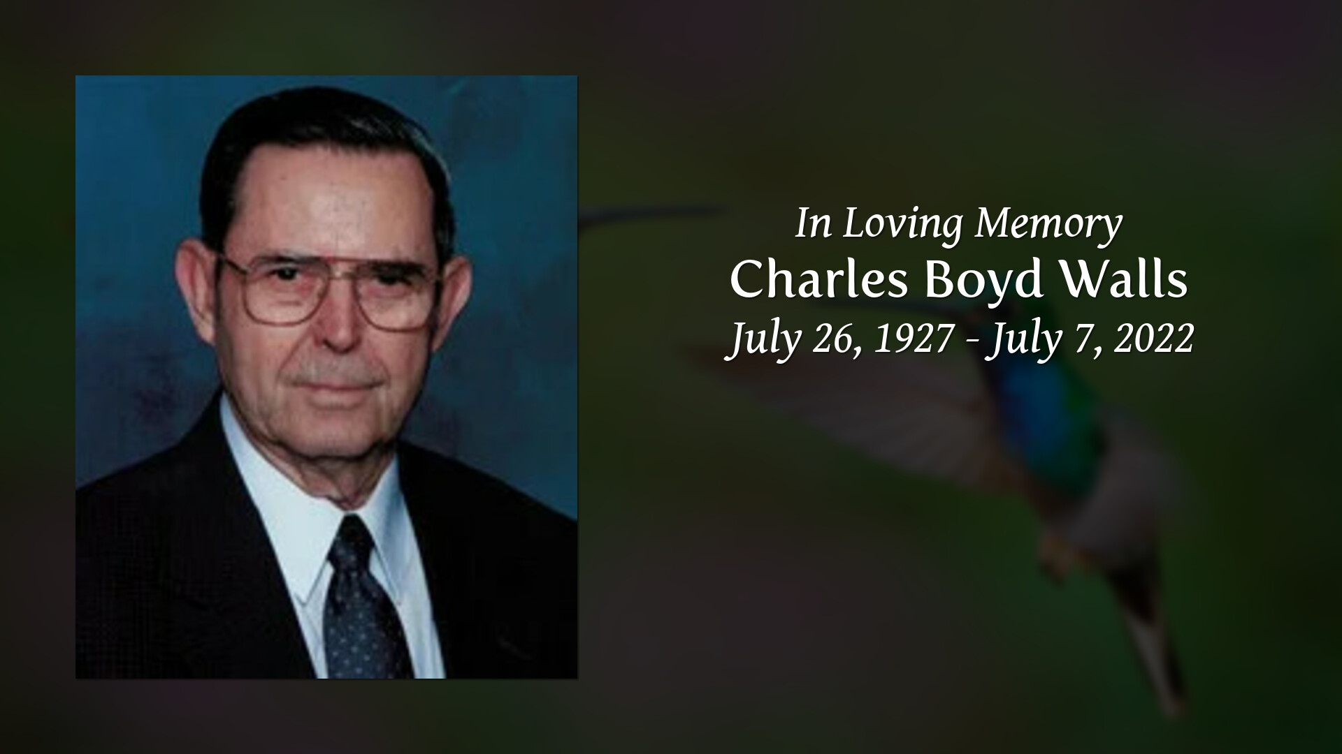 Charles Boyd Walls Tribute Video