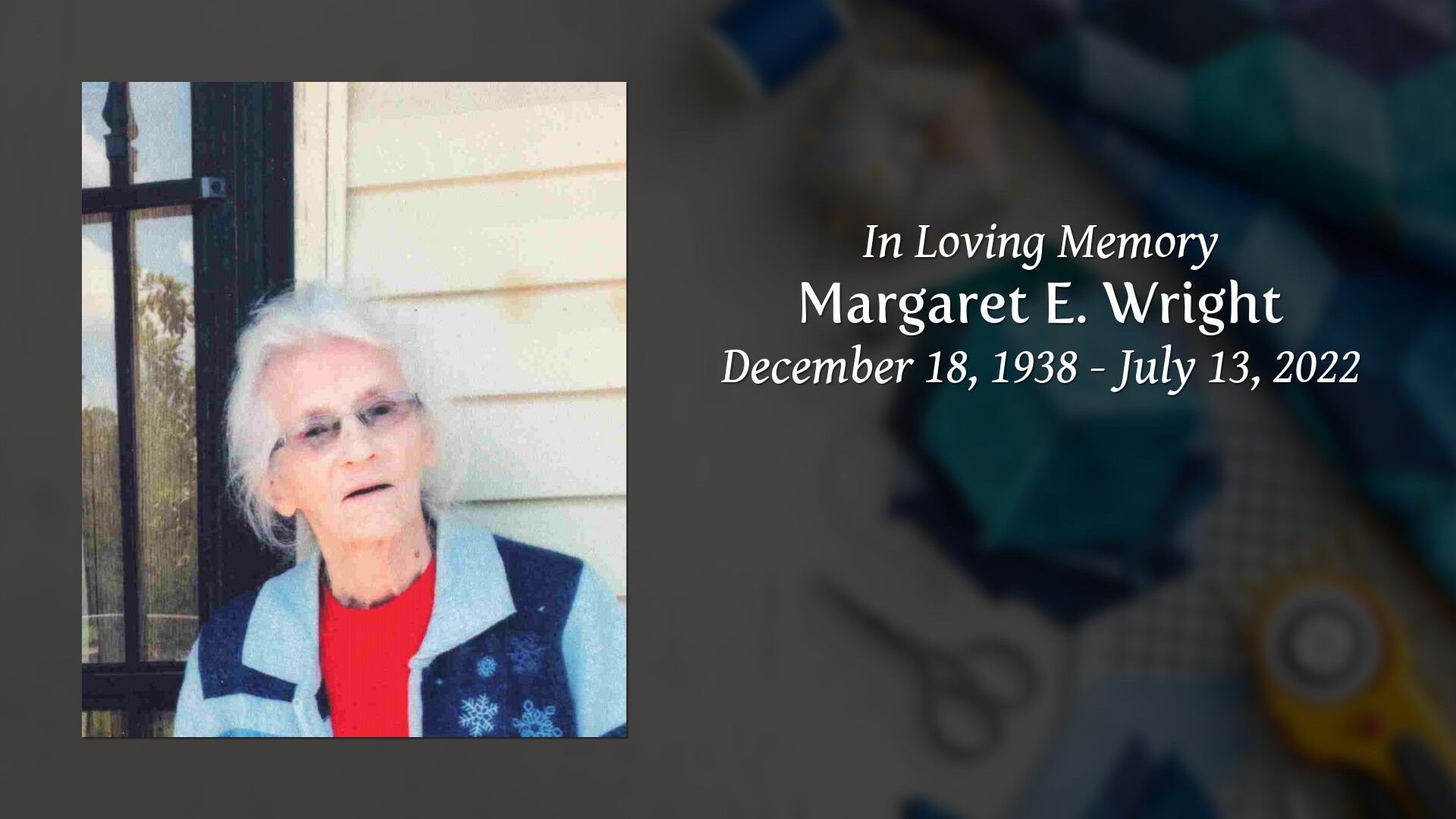 Margaret E. Wright Tribute Video