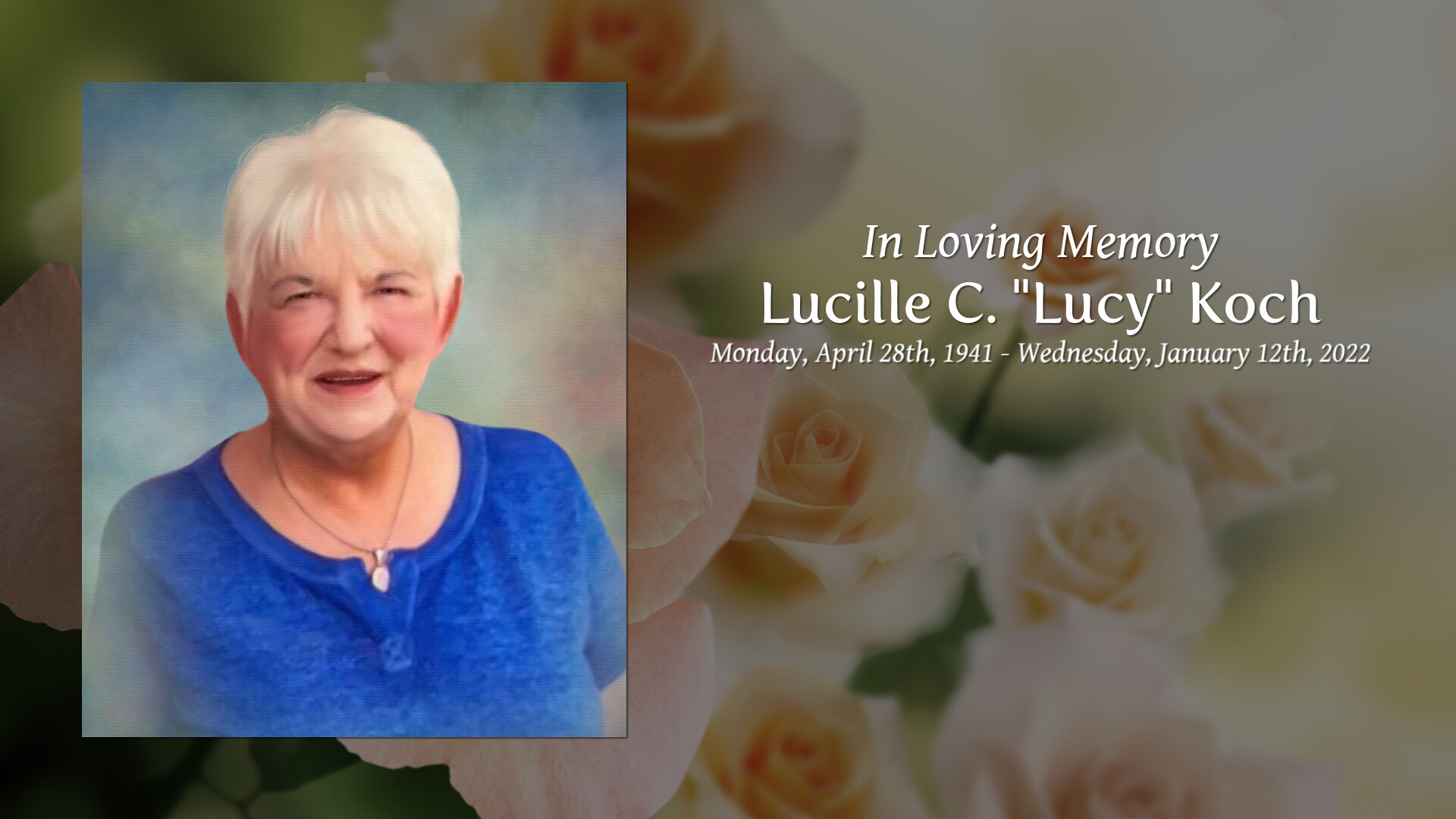 Lucille c lucy koch tribute video