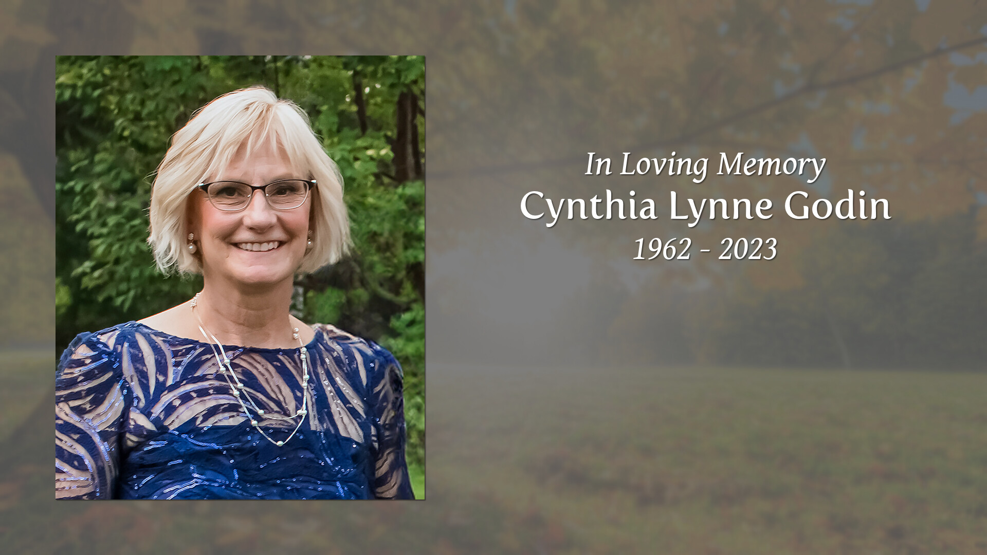 Cynthia Lynne Godin Tribute Video