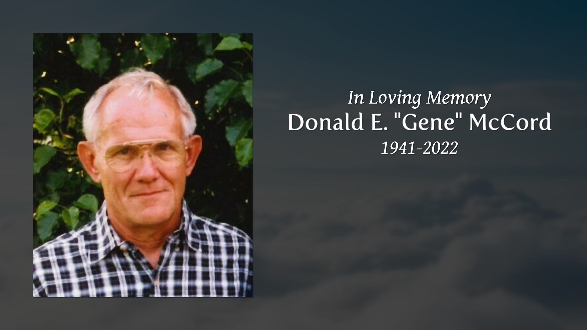 Donald E. "Gene" McCord Tribute Video