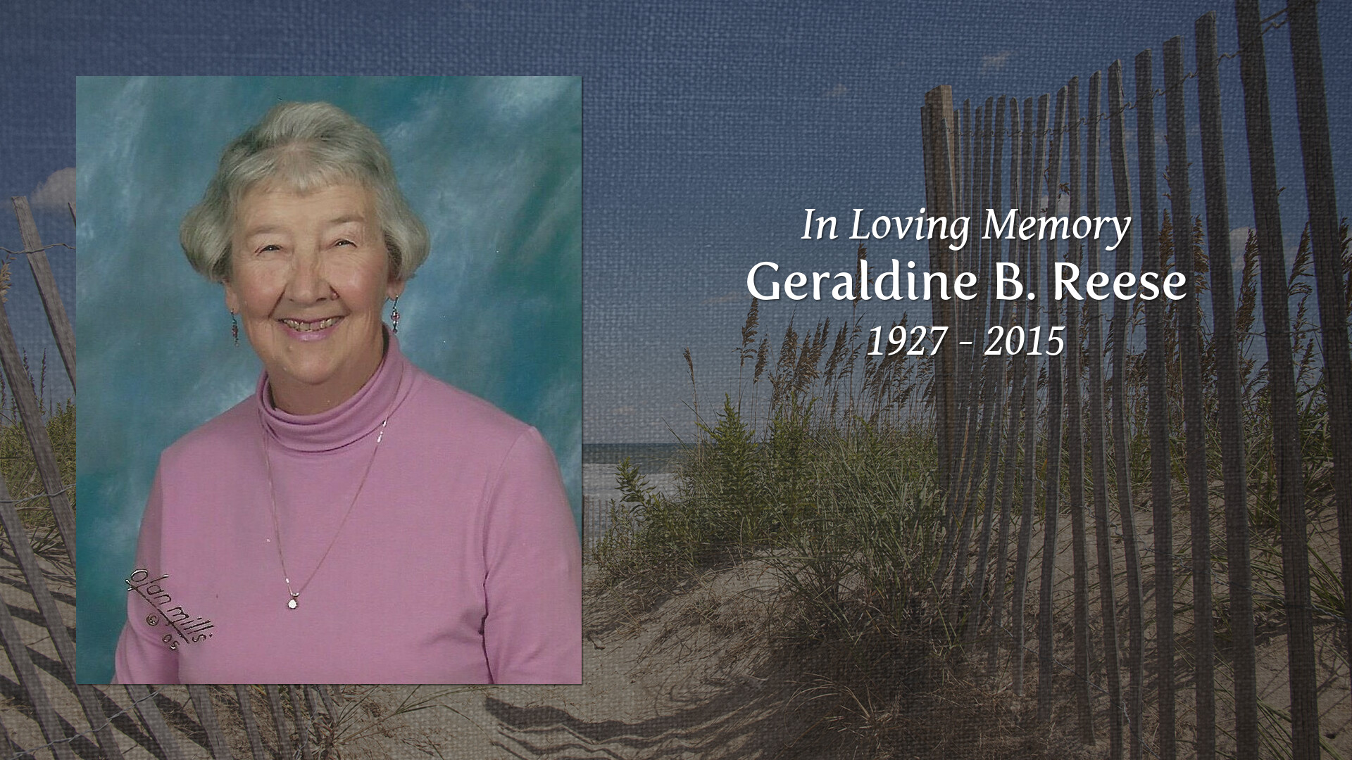 Geraldine B. Reese Tribute Video