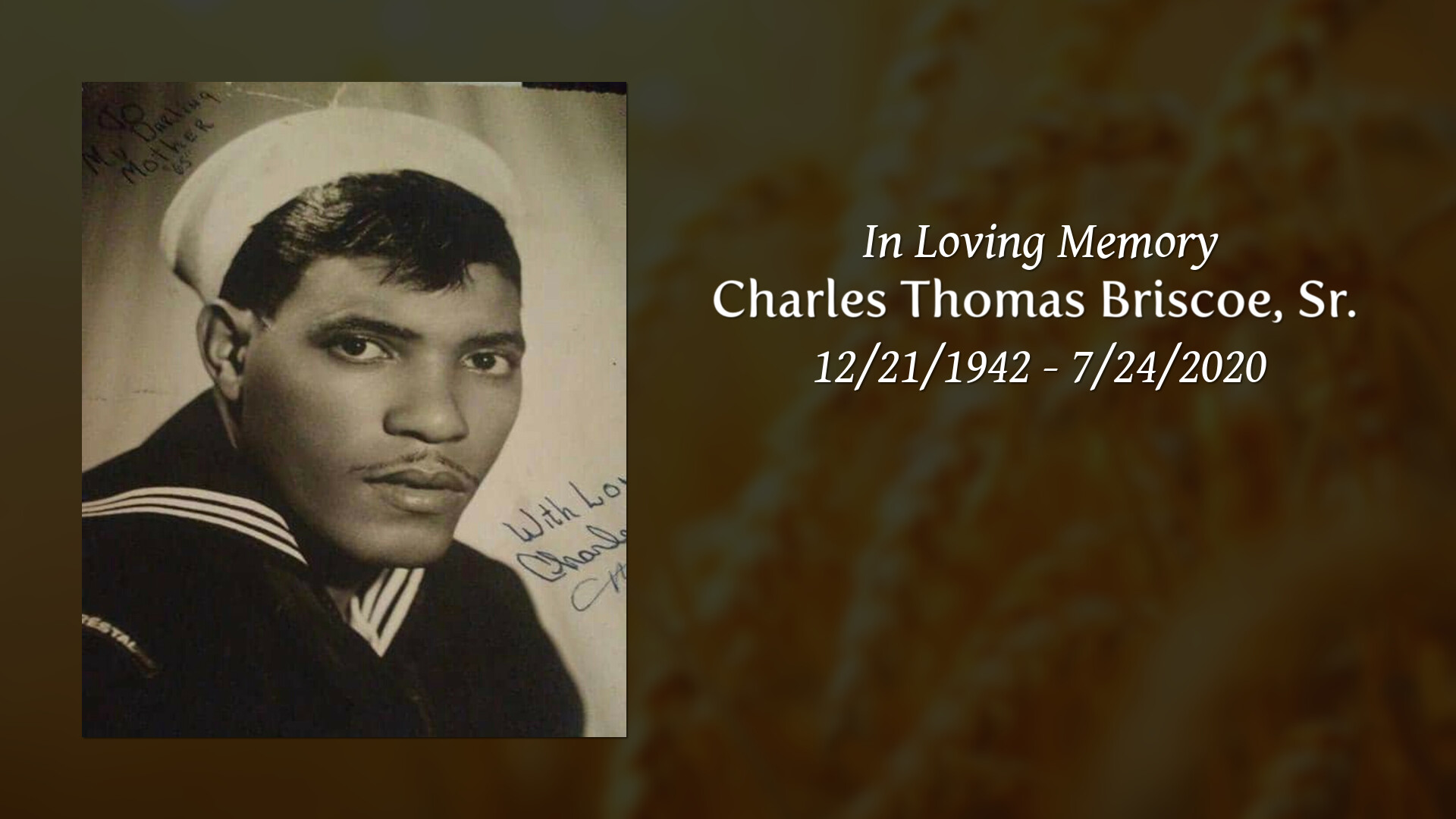 Charles Thomas Briscoe, Sr. Tribute Video