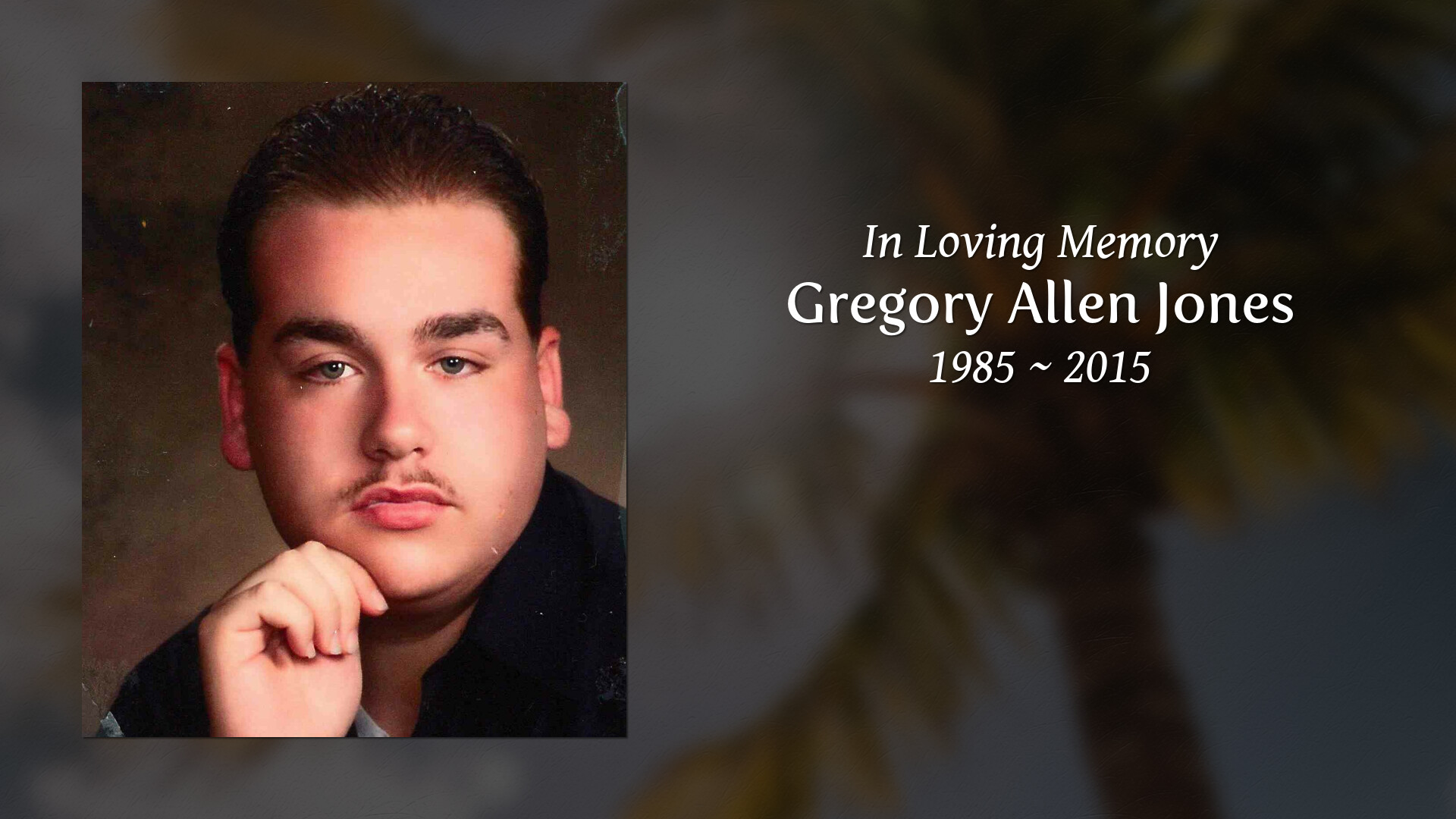 Gregory Allen Jones Tribute Video