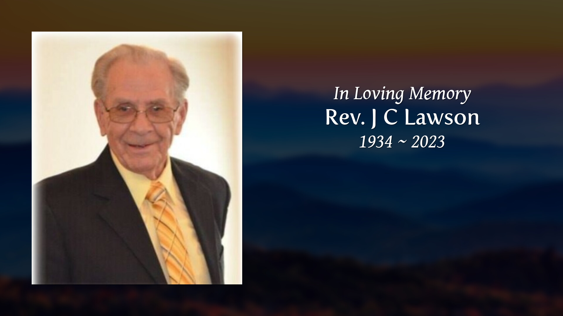 Rev. J C Lawson Tribute Video