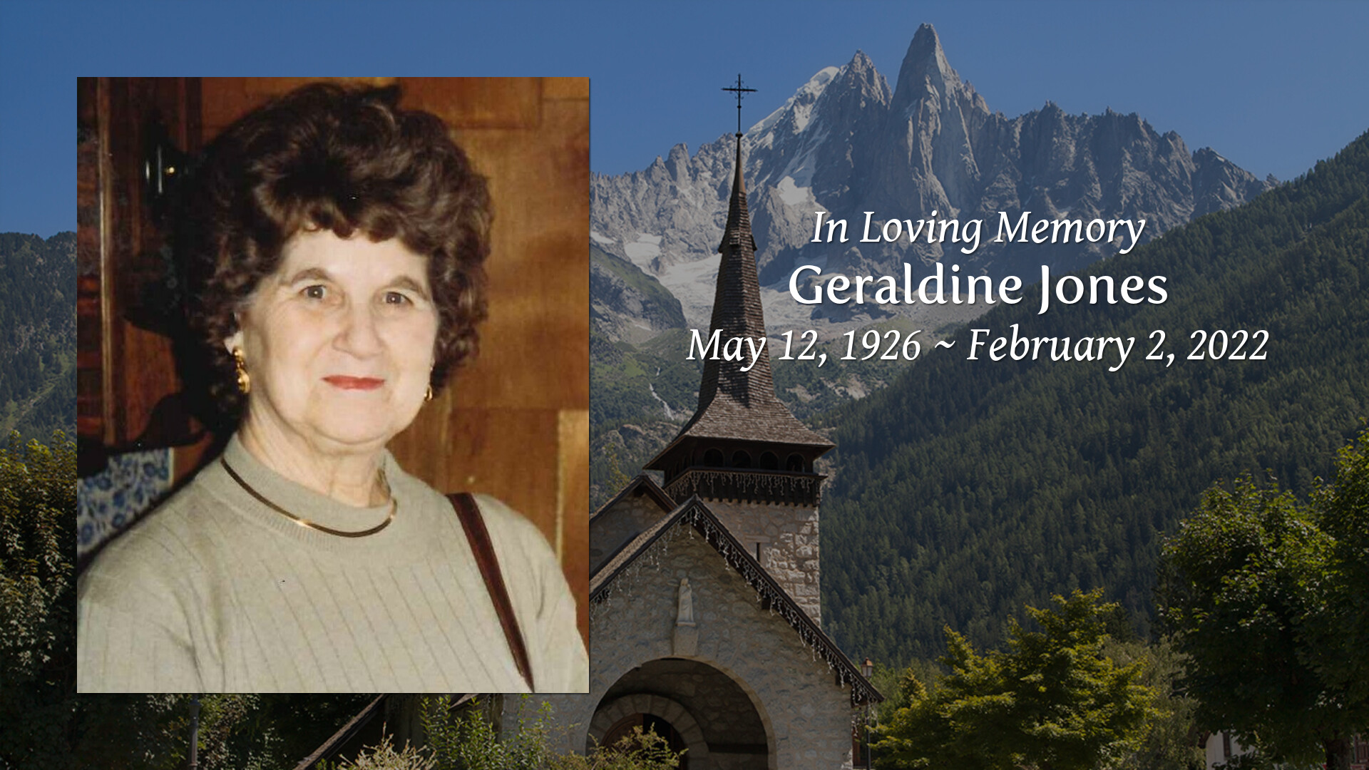 Geraldine Jones Tribute Video