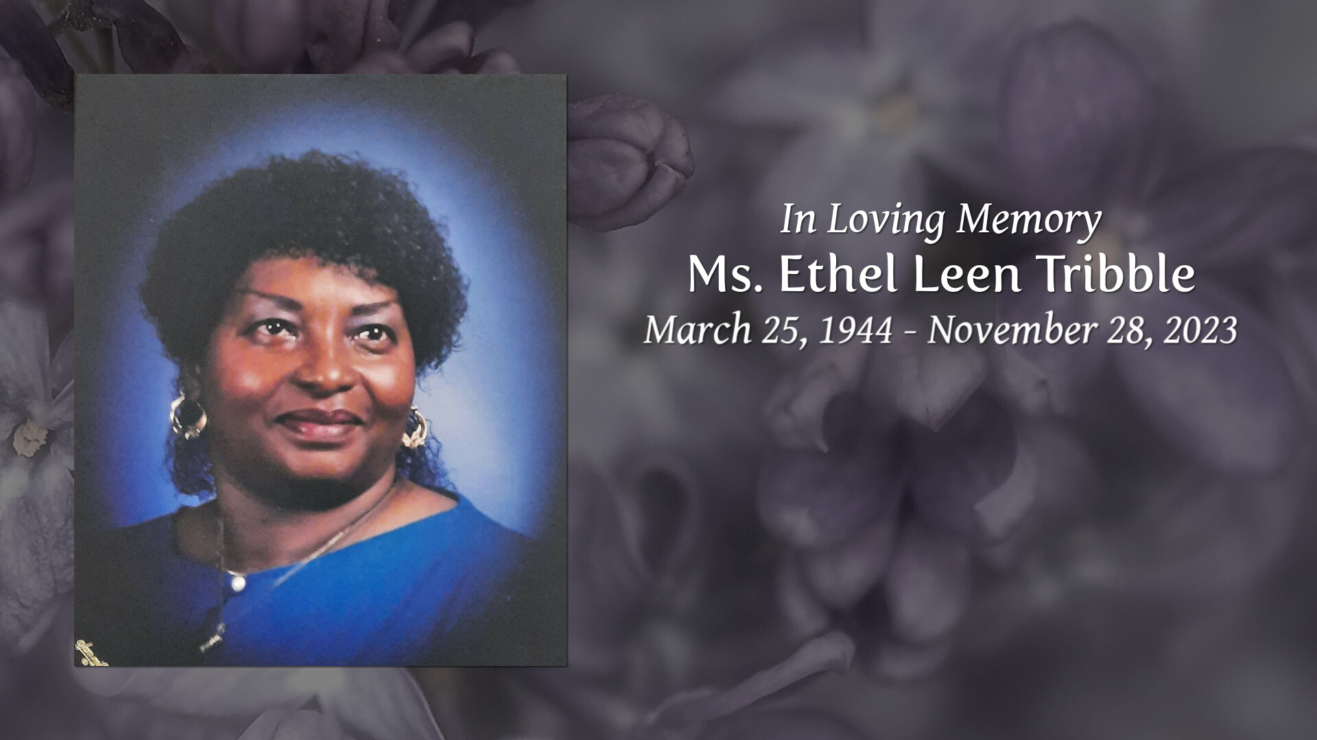 Ms. Ethel Leen Tribble Tribute Video