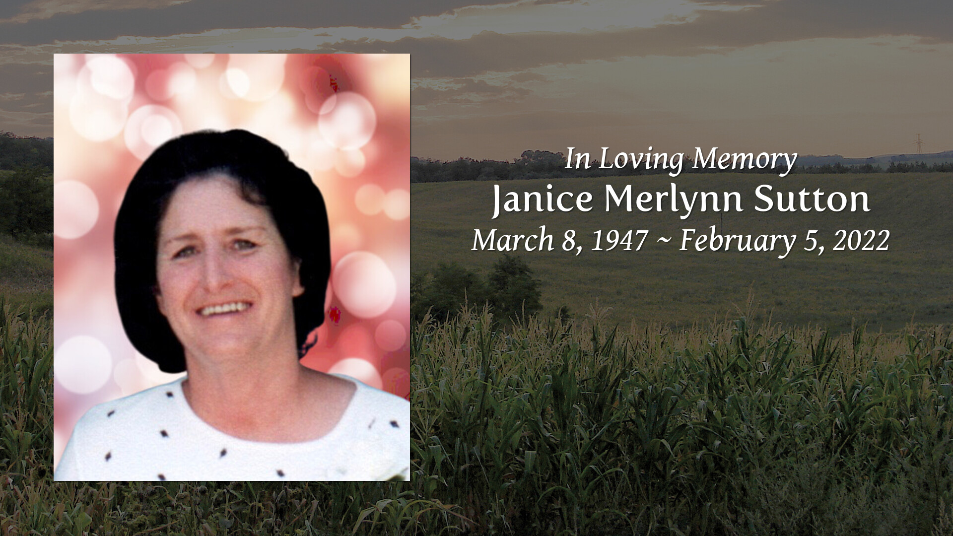 Janice Merlynn Sutton - Tribute Video