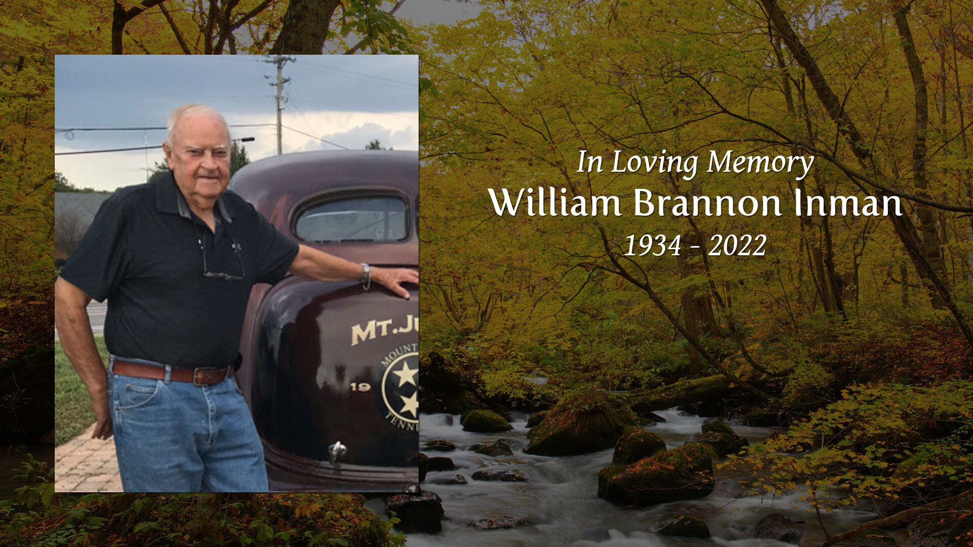 William Brannon Inman Tribute Video