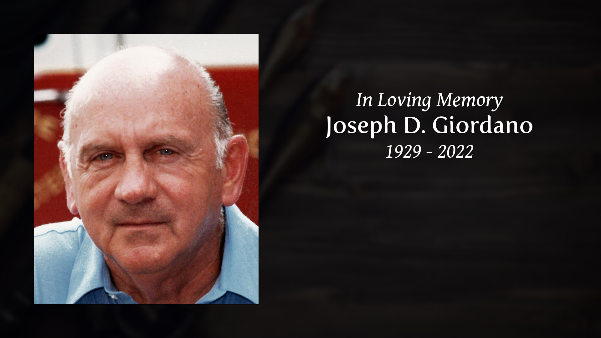 Joseph D. Giordano - Tribute Video