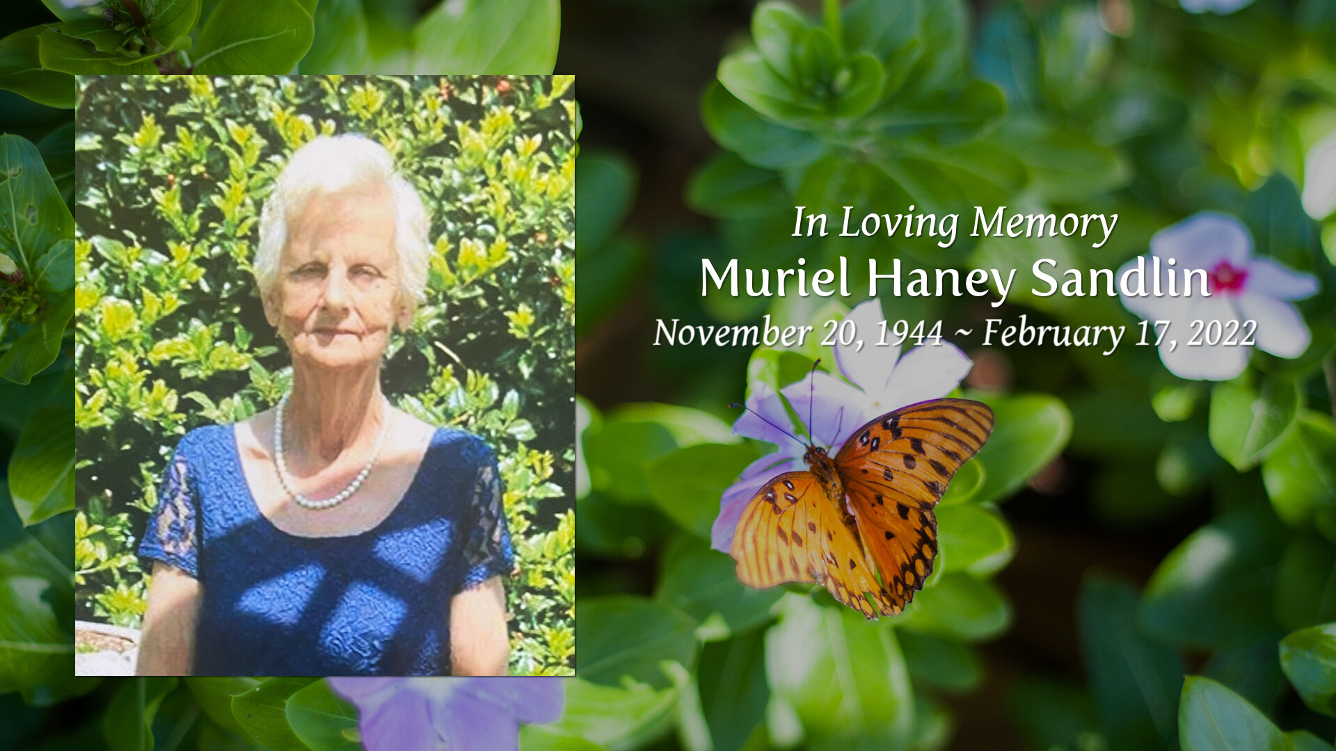 Muriel Haney Sandlin Tribute Video