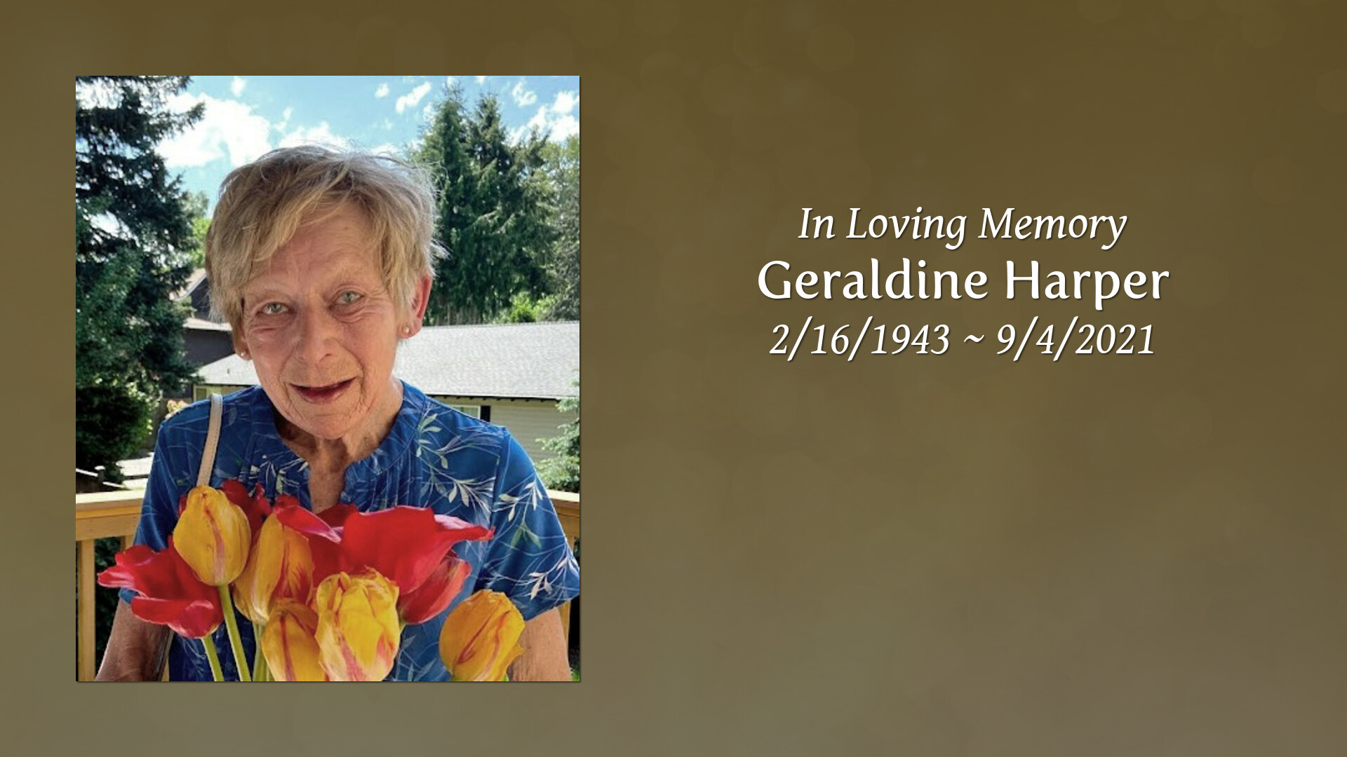 Geraldine Harper Tribute Video
