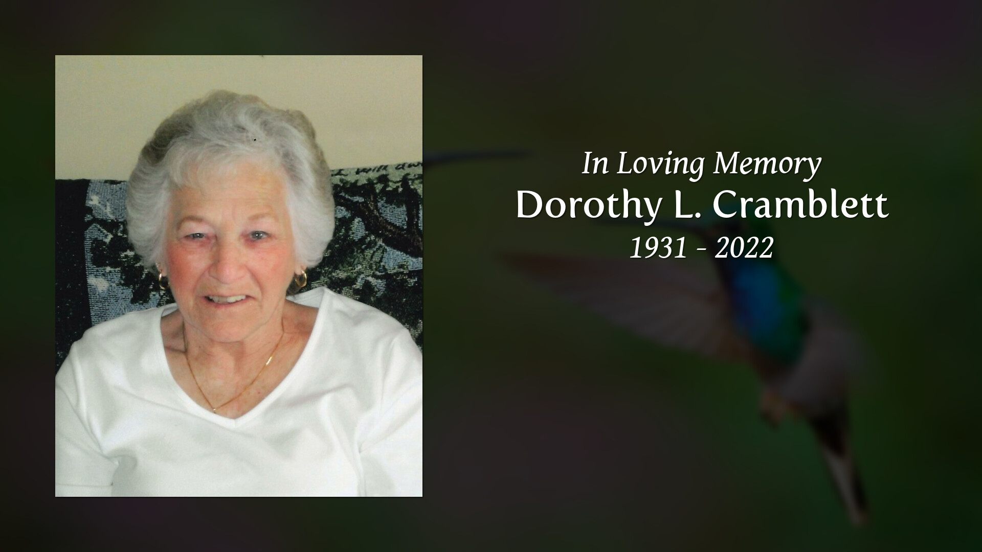 Dorothy L. Cramblett Tribute Video