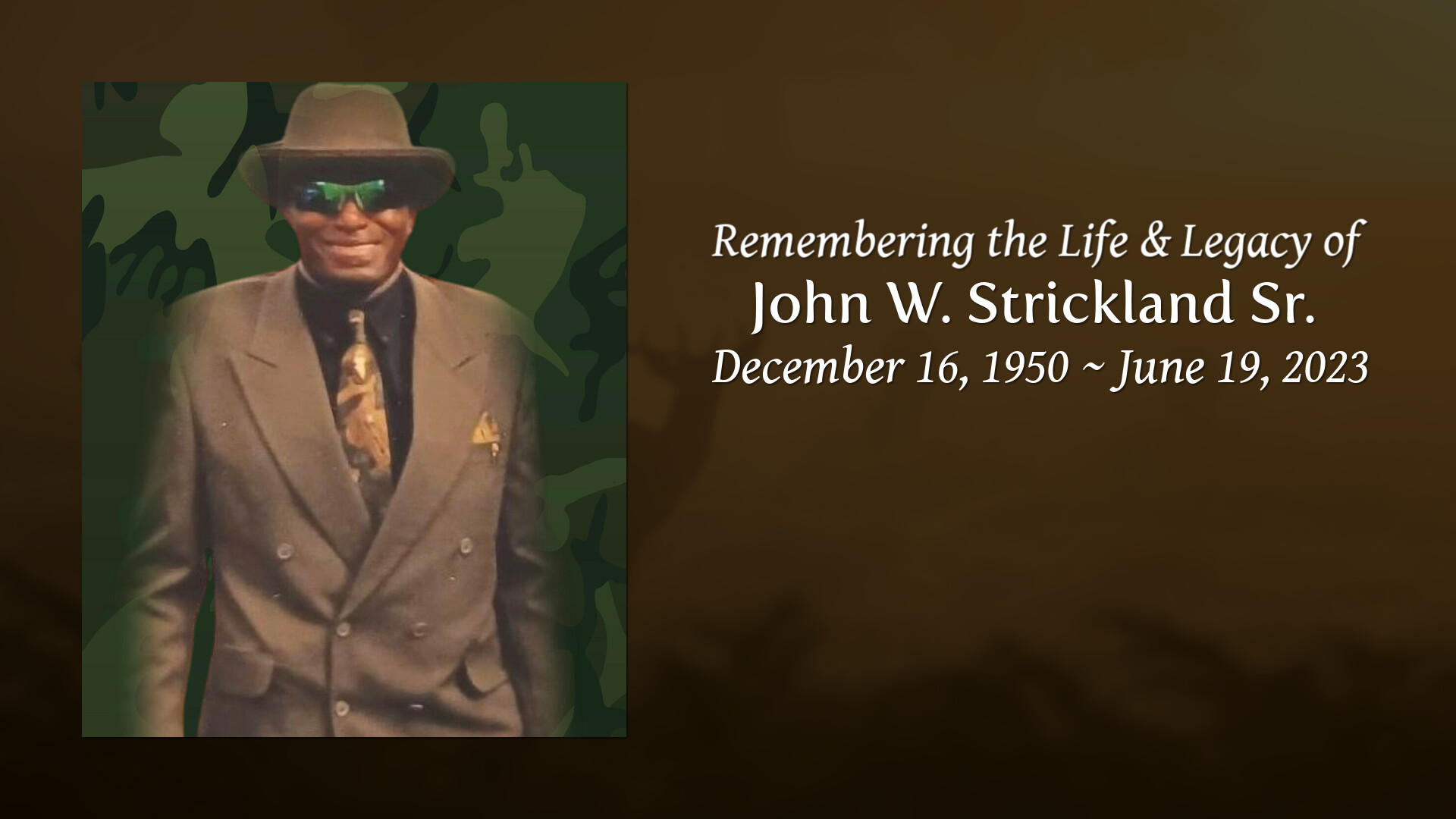 John W. Strickland Sr. Tribute Video