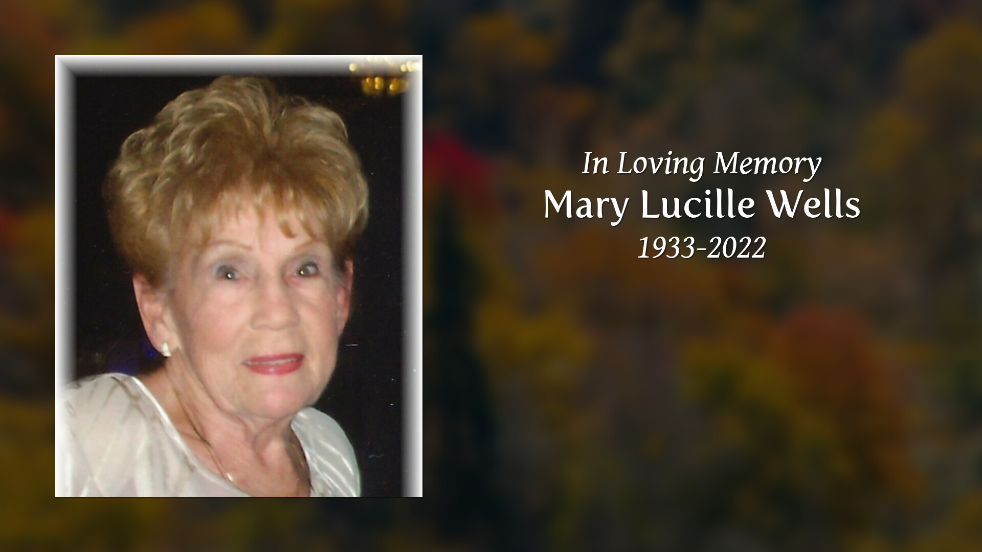 Mary Lucille Wells Tribute Video