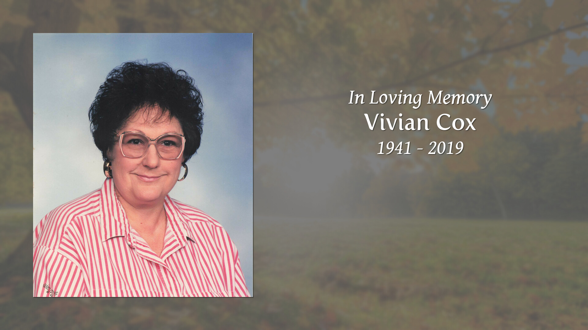 Vivian Cox Tribute Video
