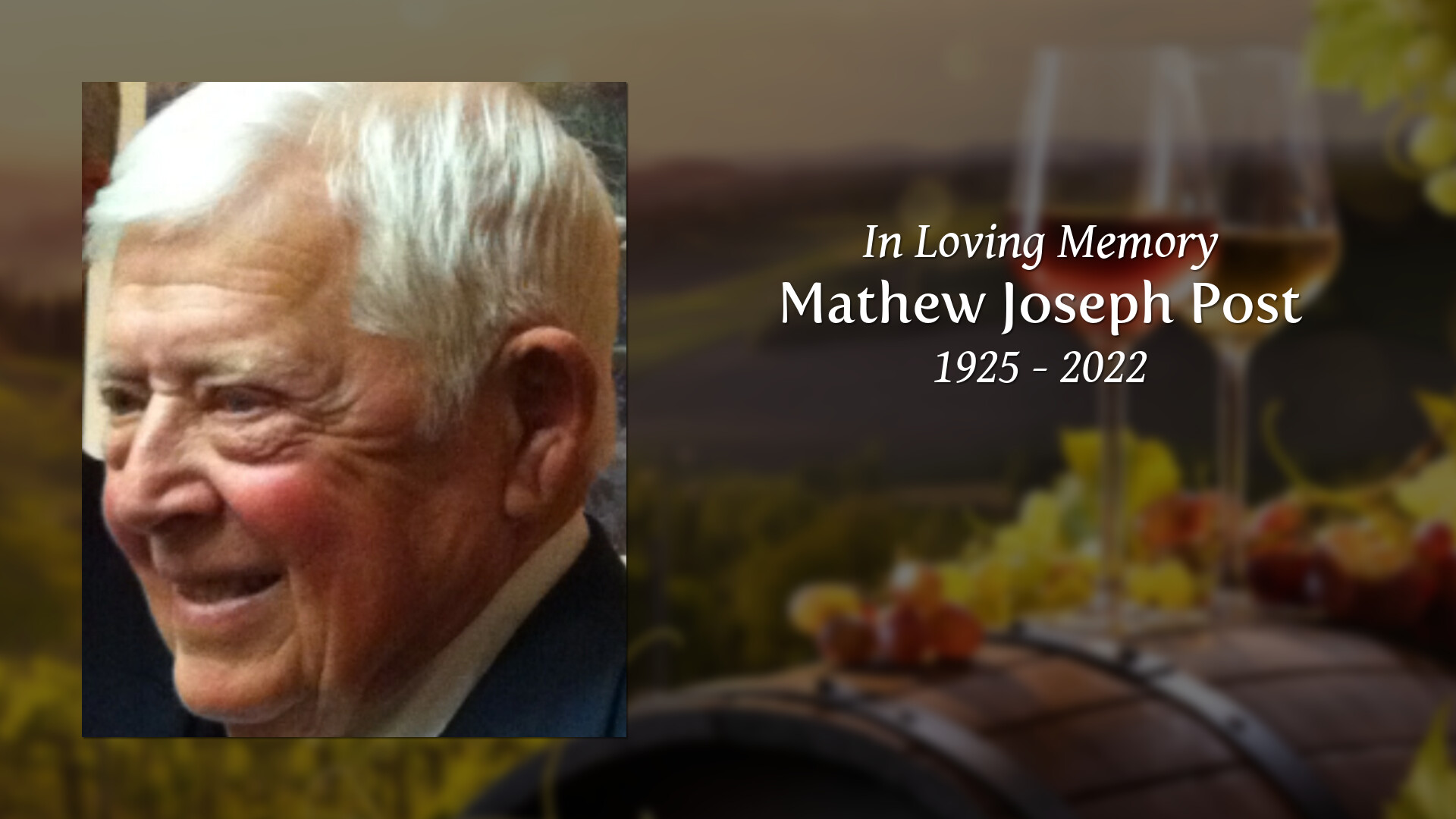 Mathew Joseph Post Tribute Video