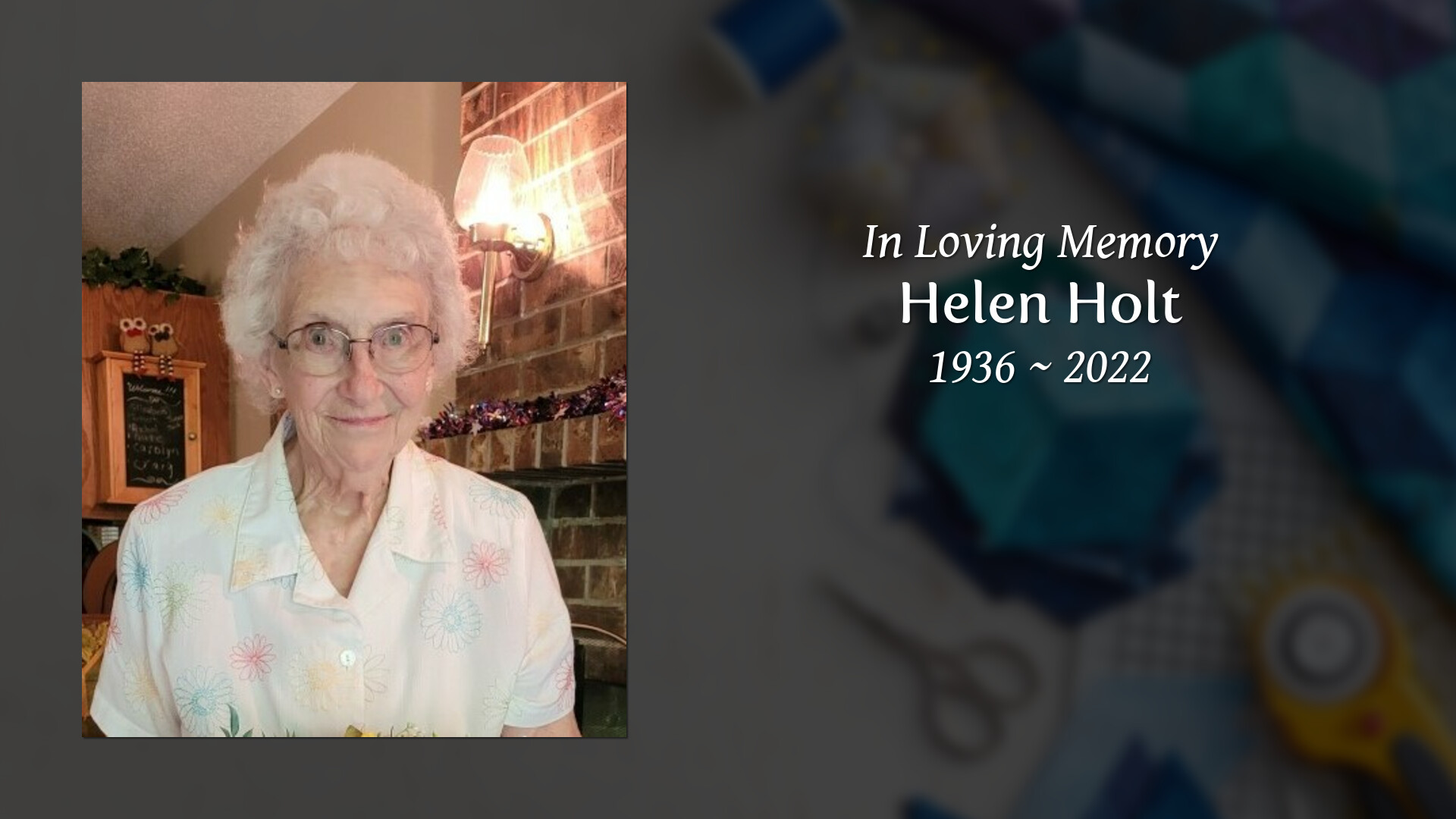 Helen Holt Tribute Video