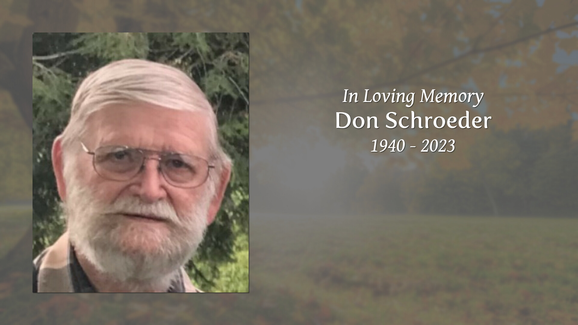 Don schroeder tribute video