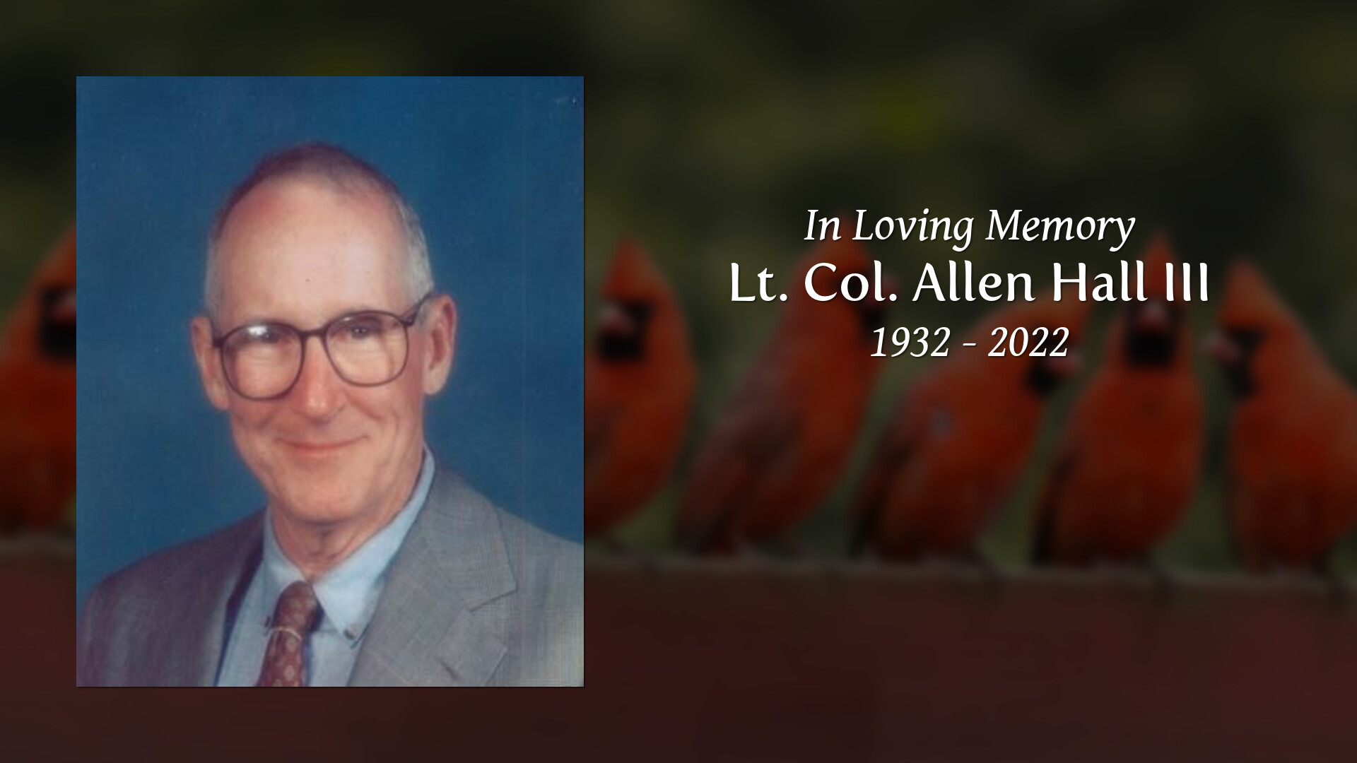 Lt. Col. Allen Hall III Tribute Video