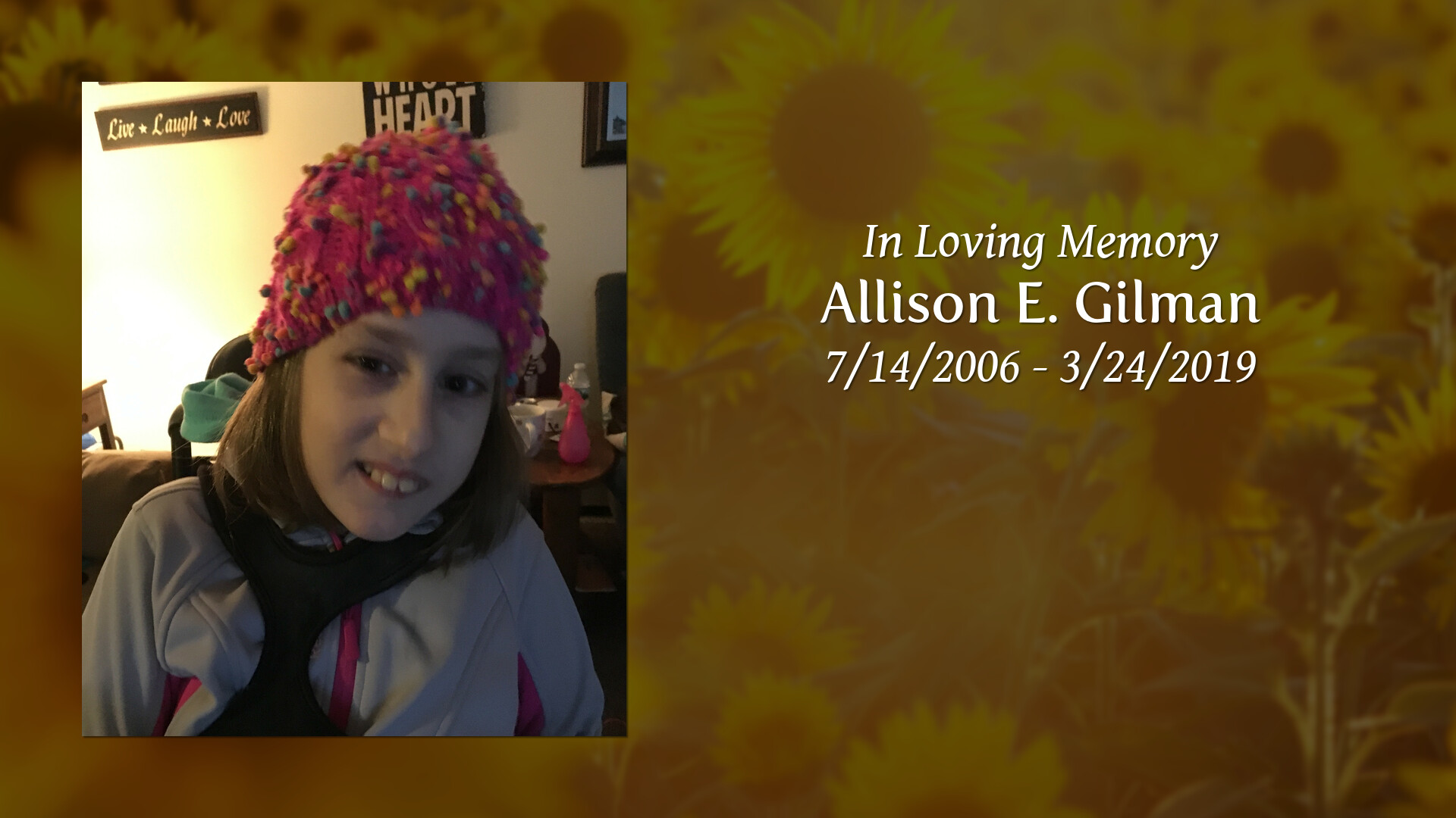 Allison E. Gilman Tribute Video