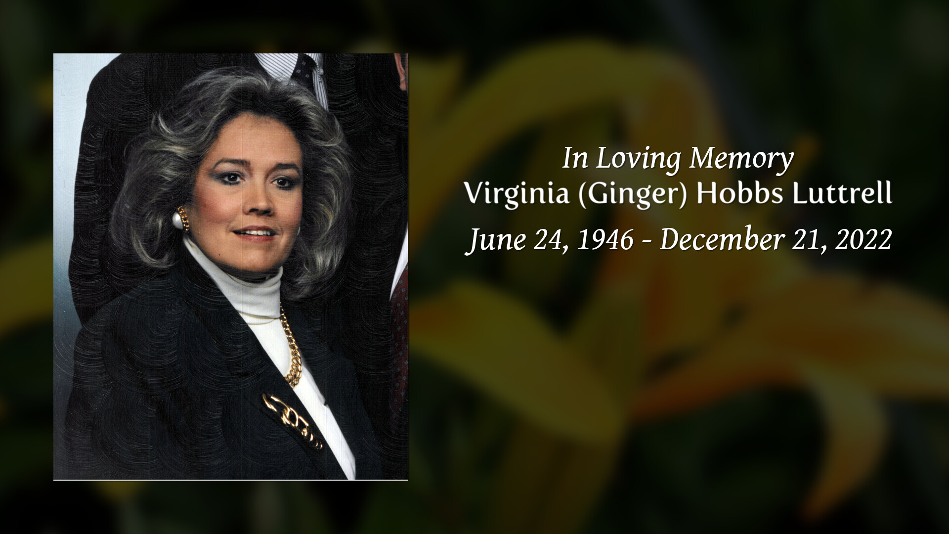 Virginia (Ginger) Hobbs Luttrell Tribute Video