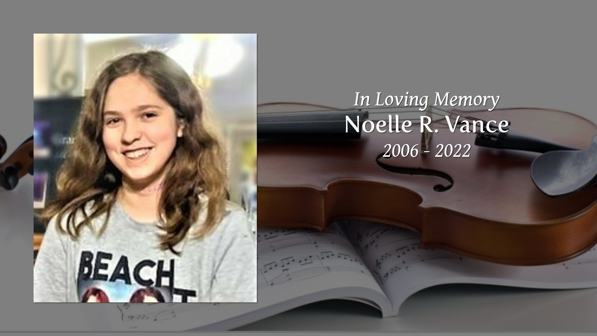 Noelle R. Vance Tribute Video