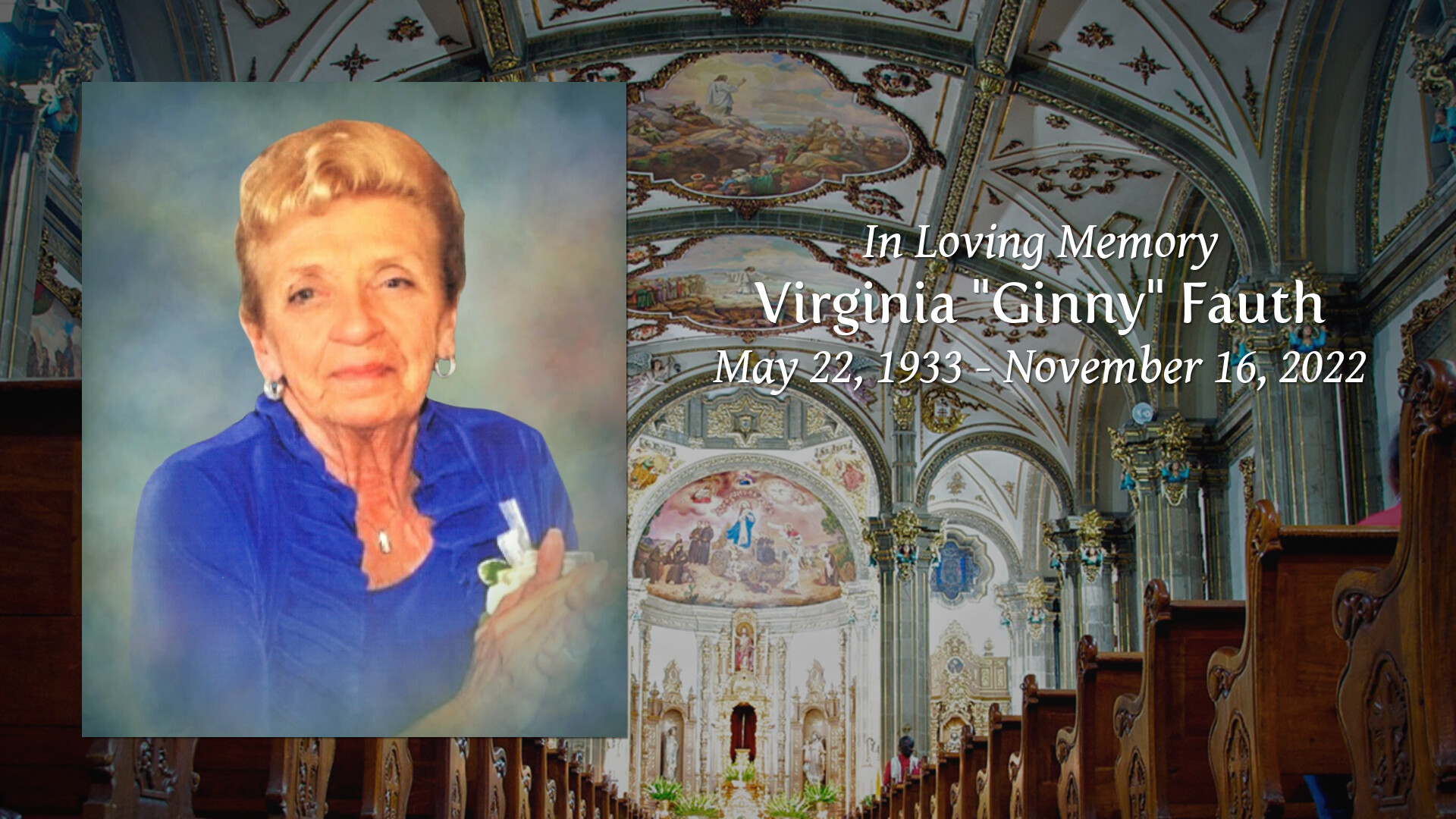 Virginia ginny fauth tribute video