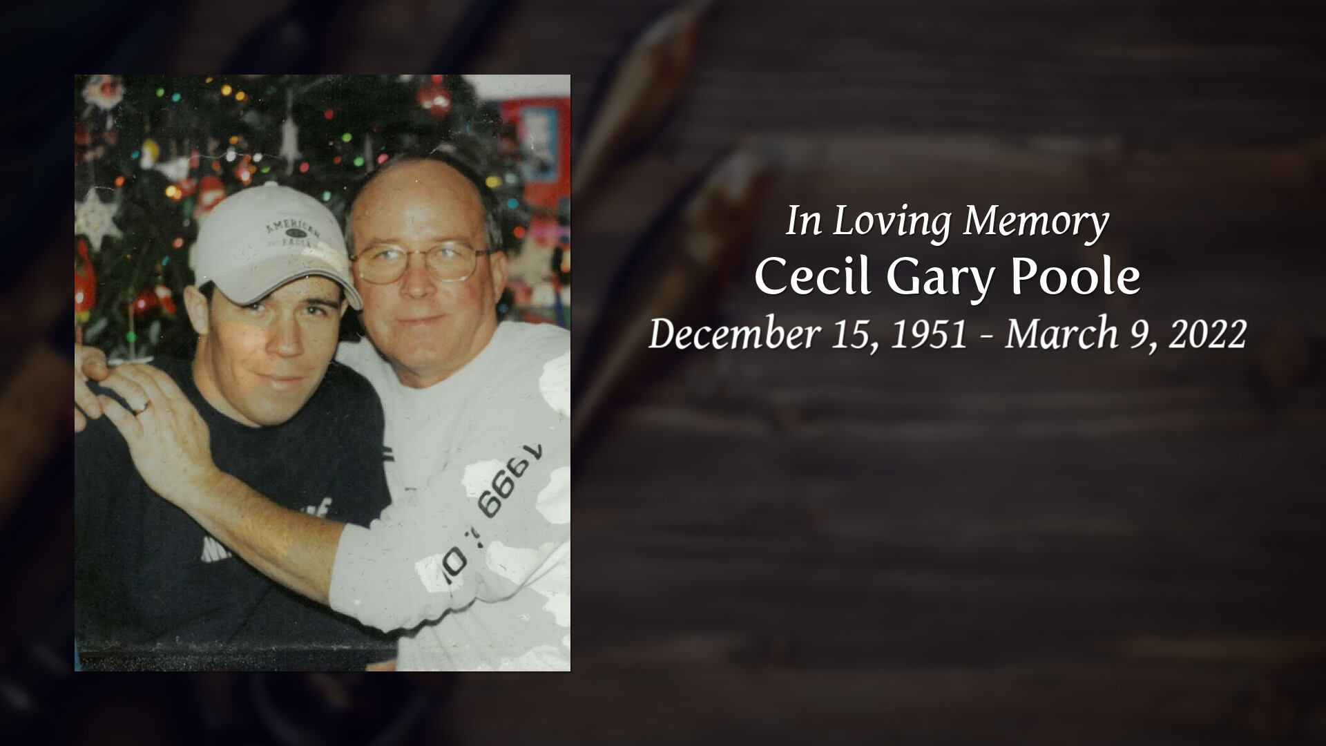 Cecil Gary Poole Tribute Video