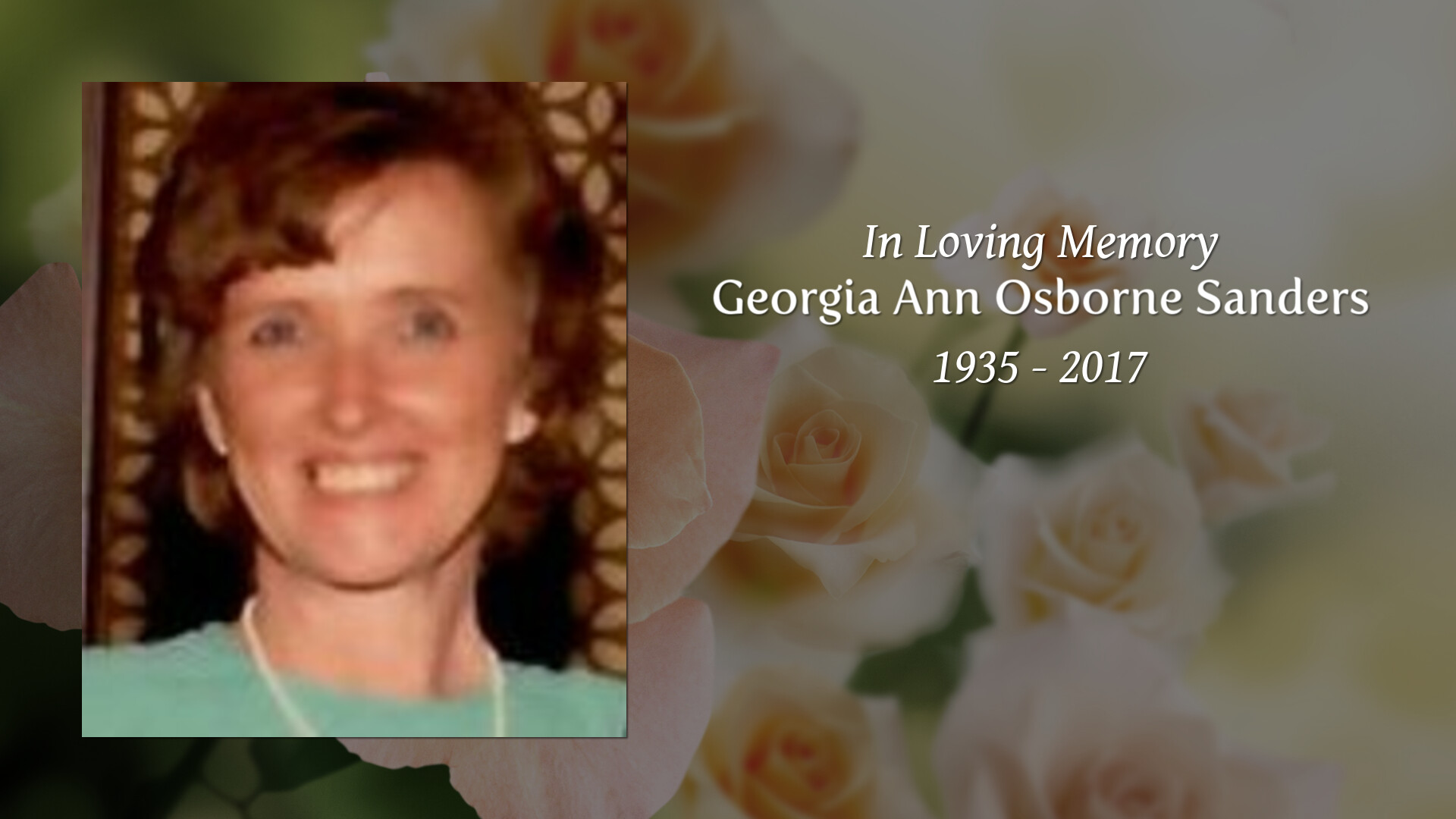 Ann Osborne Sanders Tribute Video