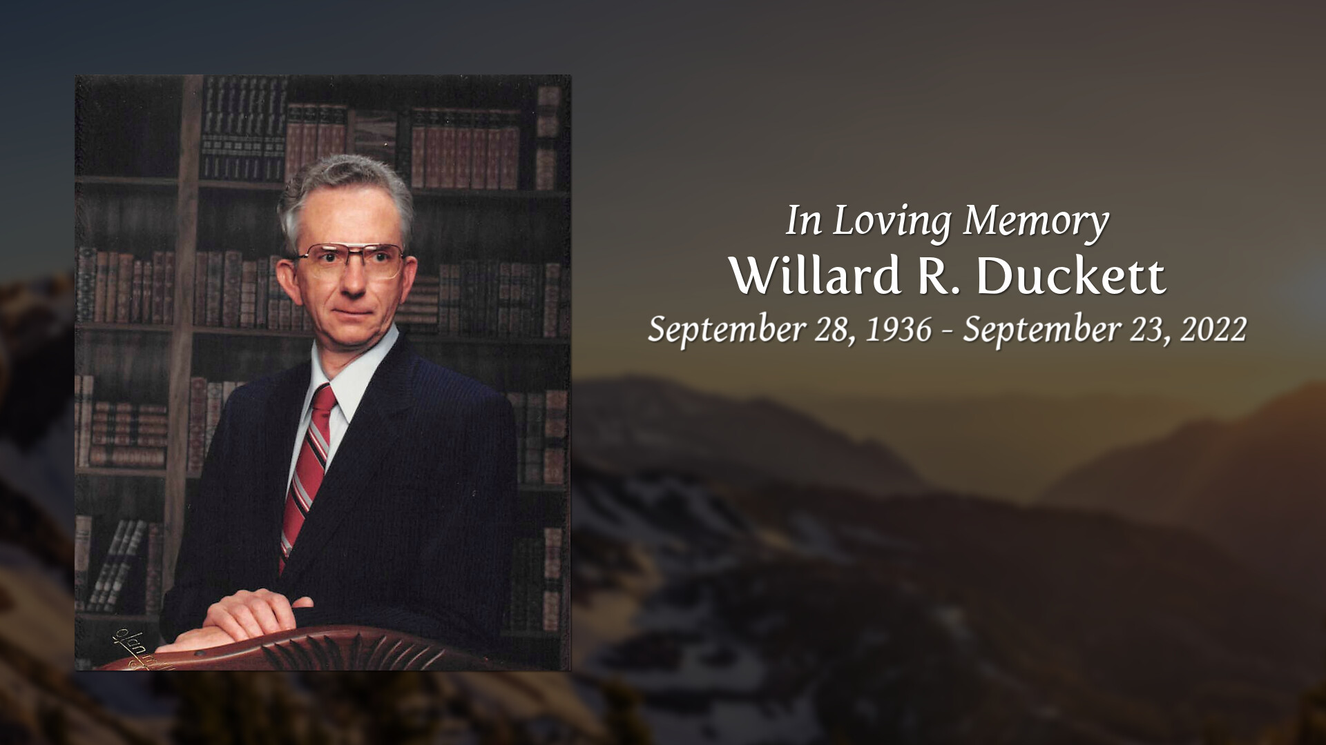Willard R. Duckett Tribute Video