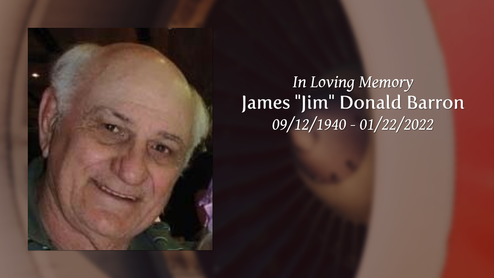 James jim donald barron tribute video