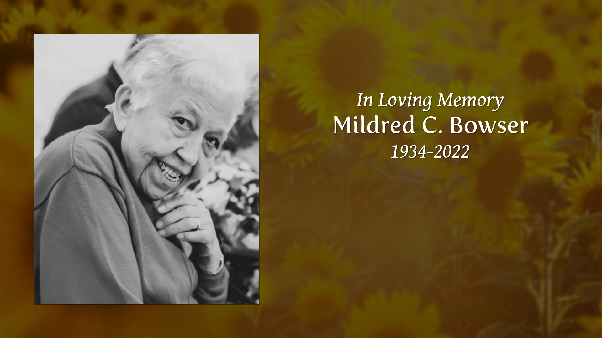 Mildred C. Bowser Tribute Video